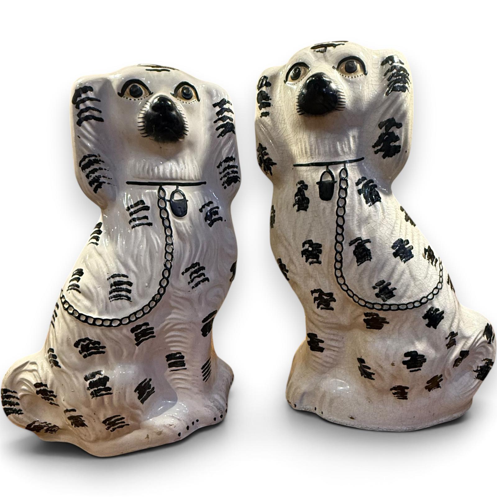 Pair of Large 19th Century Staffordshire Spaniel Dogs – Sampson Smith Longton (1 of 9) Pair of Large 19th Century Staffordshire Spaniel Dogs – Sampson Smith Longton (1 of 9)