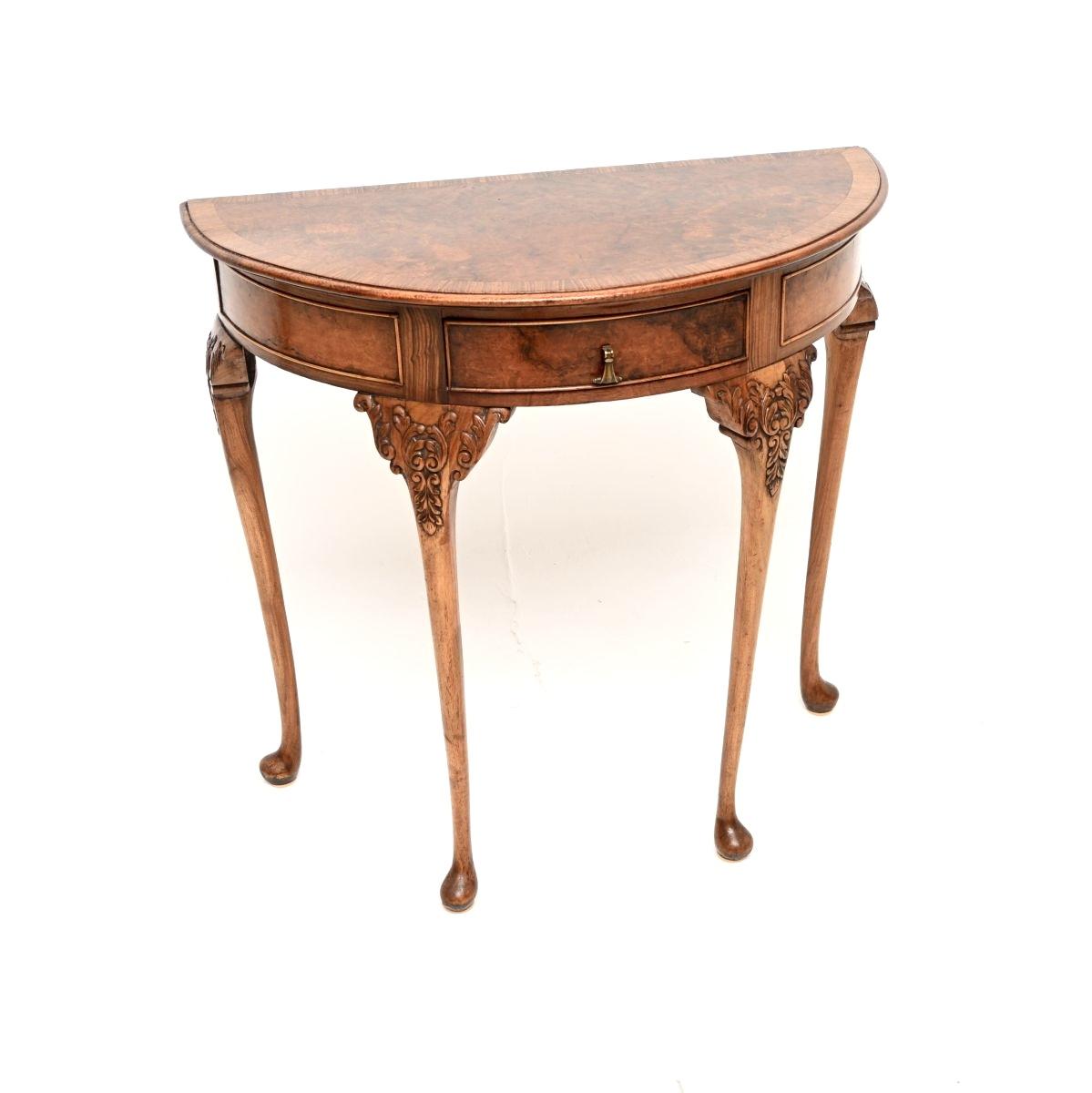 Antique Burr Walnut Console Table (1 of 10) Antique Burr Walnut Console Table (1 of 10)