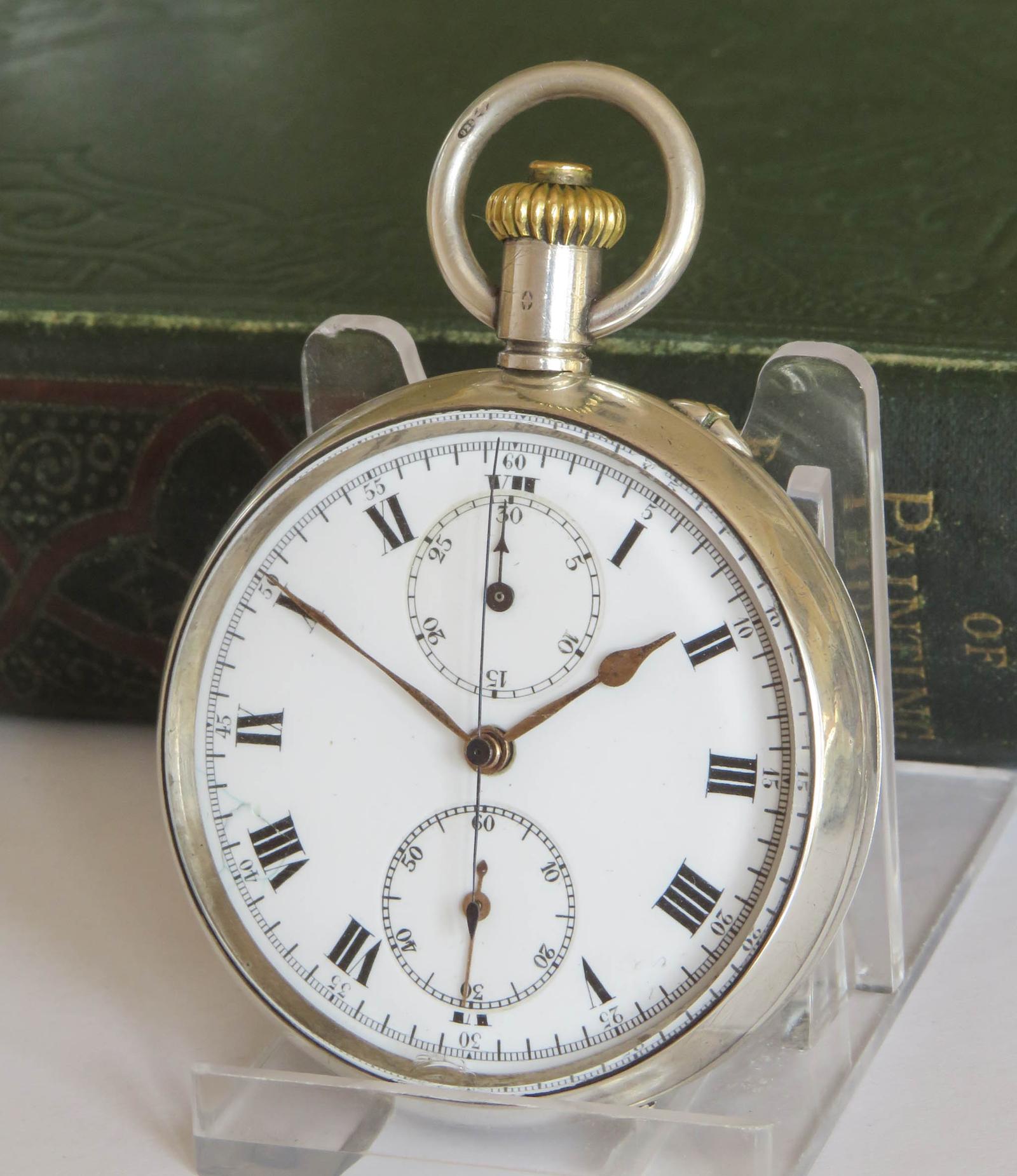 Pocket Watch: Antique Silver Chronograph Pocket Watch 1919 (1 of 6) Pocket Watch: Antique Silver Chronograph Pocket Watch 1919 (1 of 6)