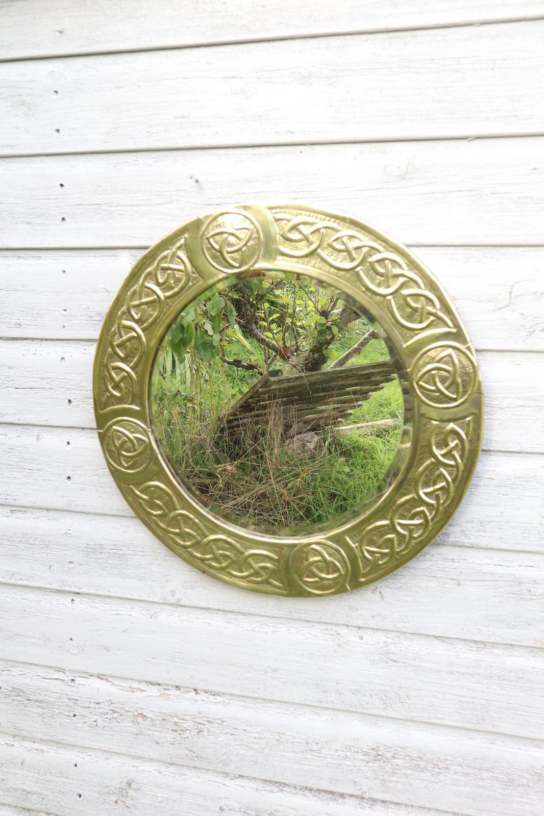 Arts & Crafts Movement Scottish / Glasgow School Circular Wall Mirror c.1900 (1 of 24)