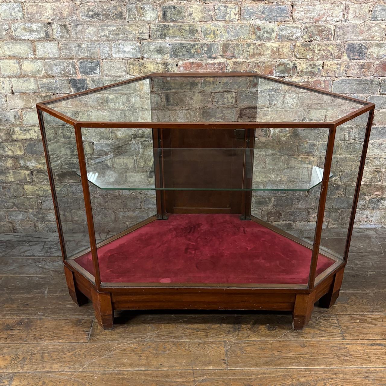 1920s Mahogany Pentagonal Display Counter (1 of 9)