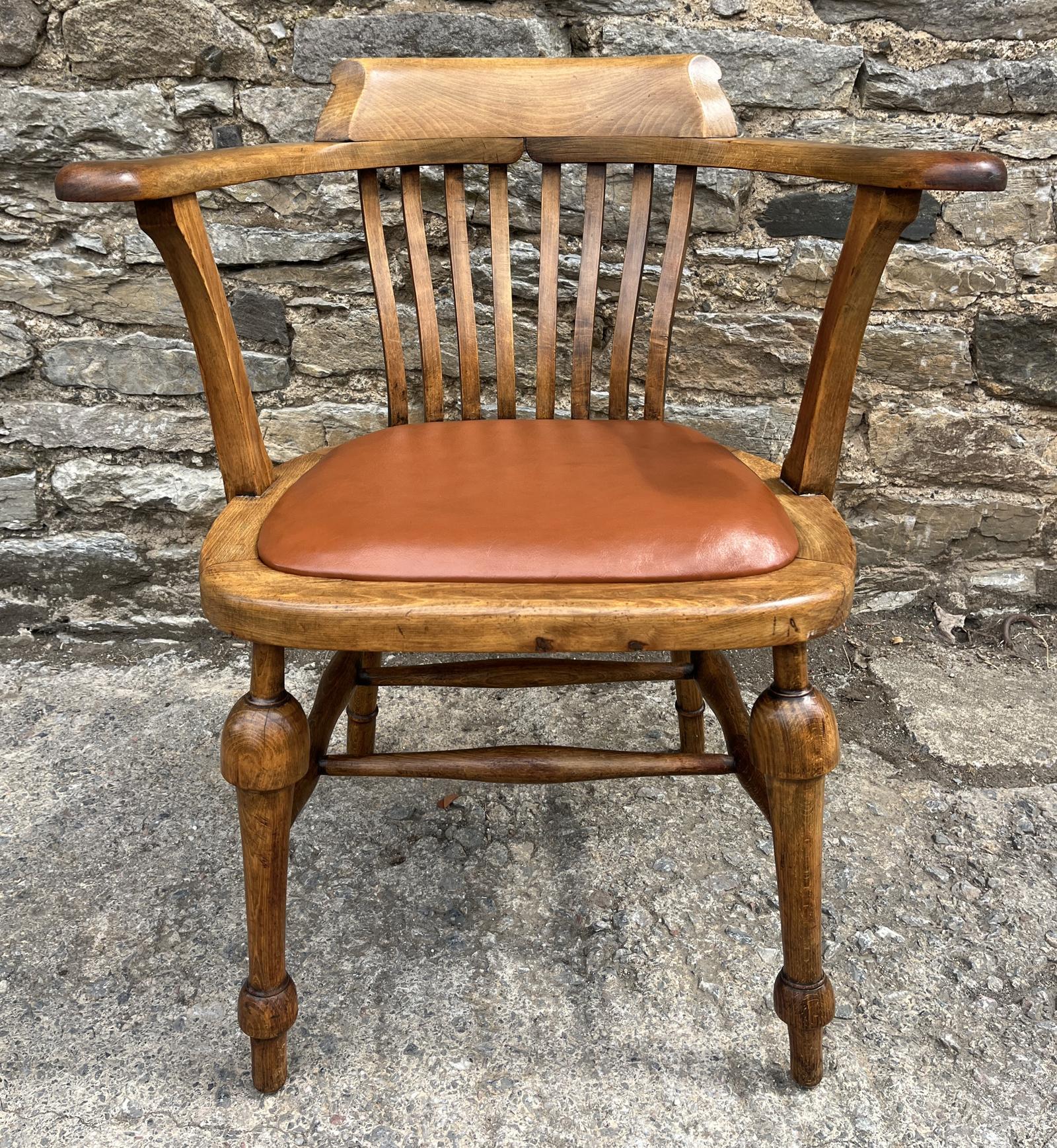 Antique Oak Desk Chair (1 of 11) Antique Oak Desk Chair (1 of 11)