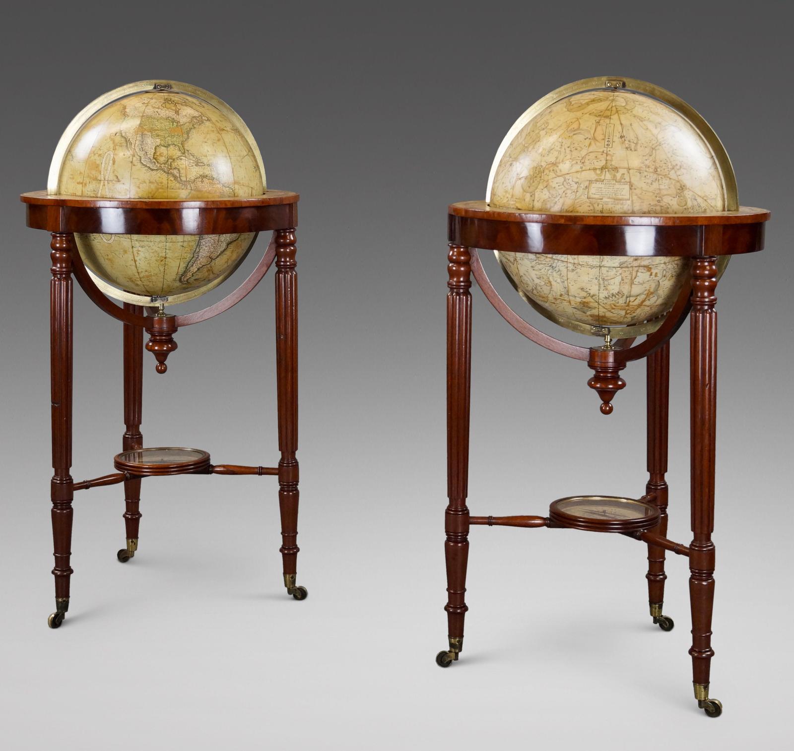 A Pair Of G & J Cary 15" Library Globes (1 of 7) A Pair Of G & J Cary 15" Library Globes (1 of 7)