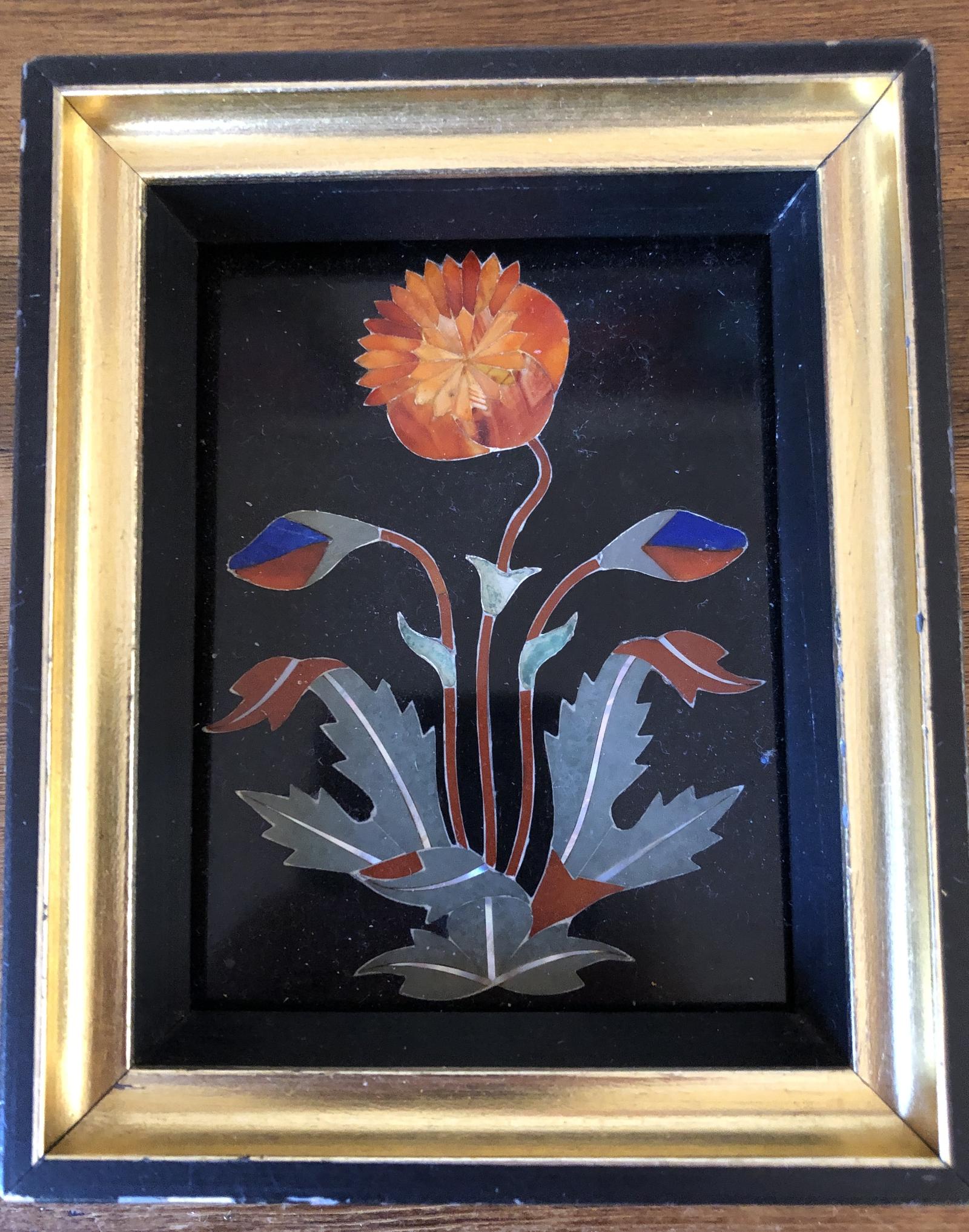 Victorian Hardstone or Pietra Dura Plaque or Paperweight (1 of 2)