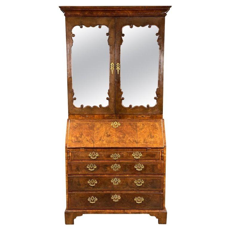 18th Century English George II Walnut Secretary Bookcase (1 of 10)