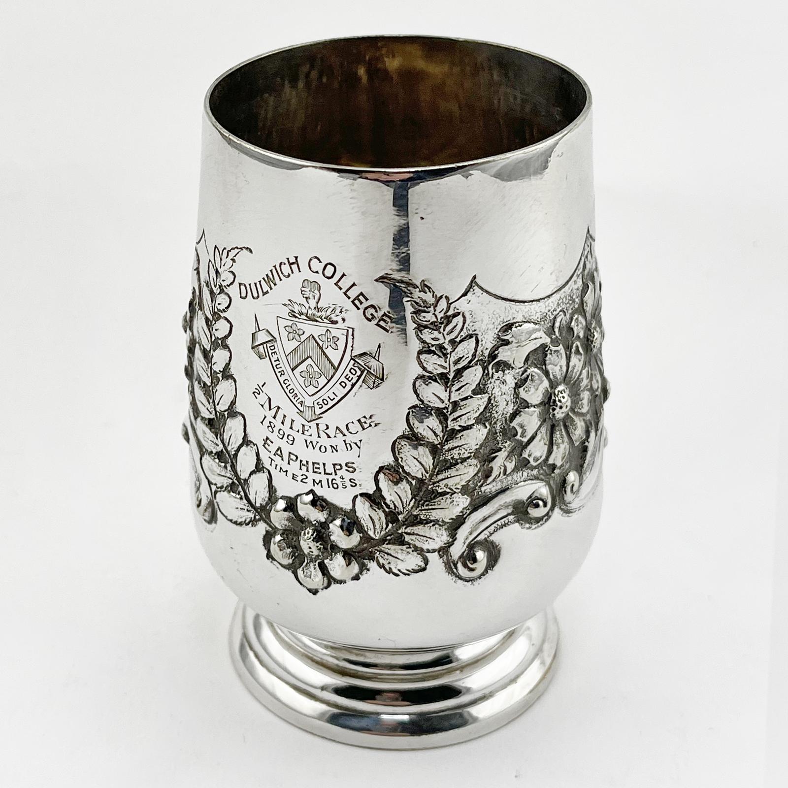 Silver Plated Dulwich College Engraved Christening Mug (1 of 6) Silver Plated Dulwich College Engraved Christening Mug (1 of 6)
