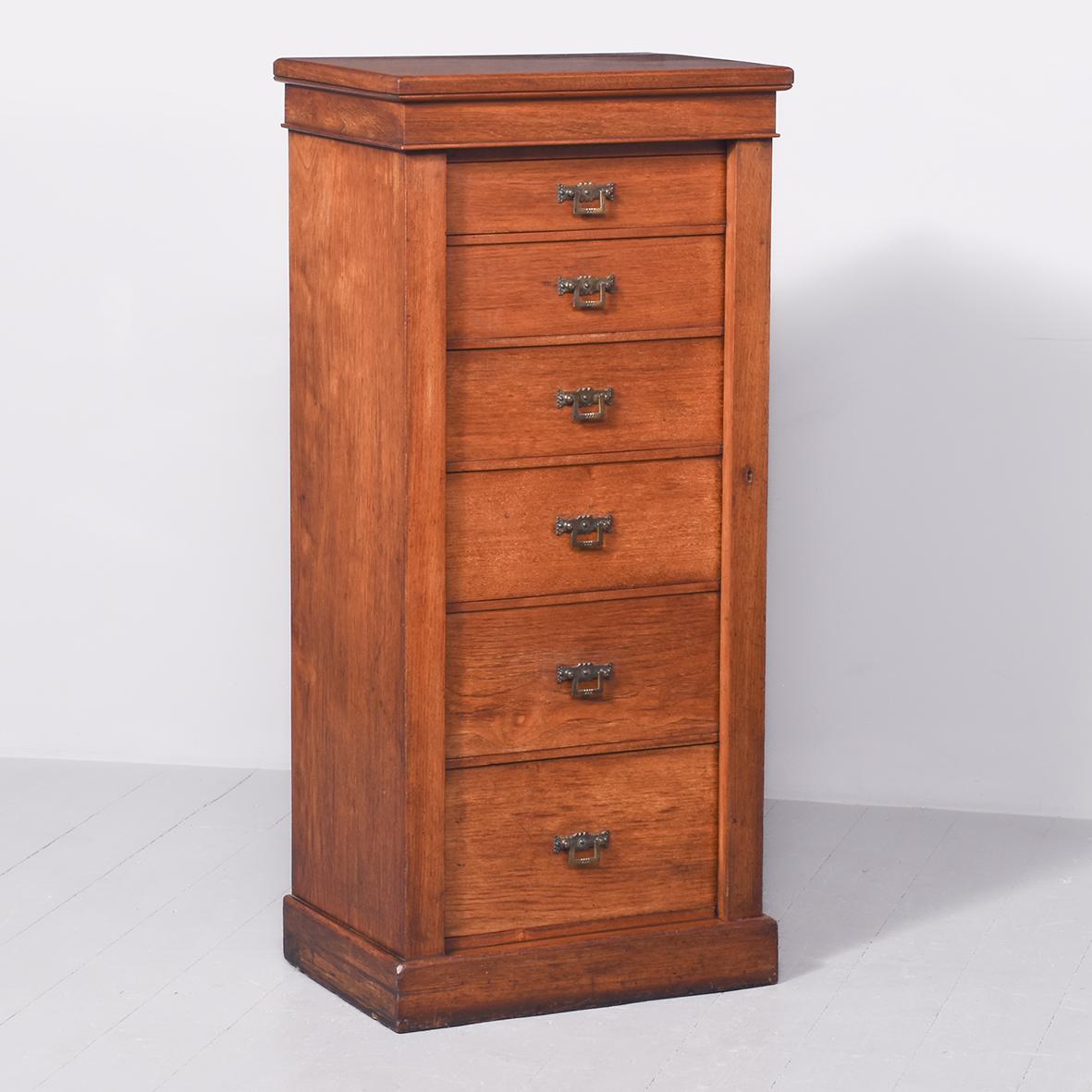 Neat Sized Walnut Wellington Chest (1 of 6)