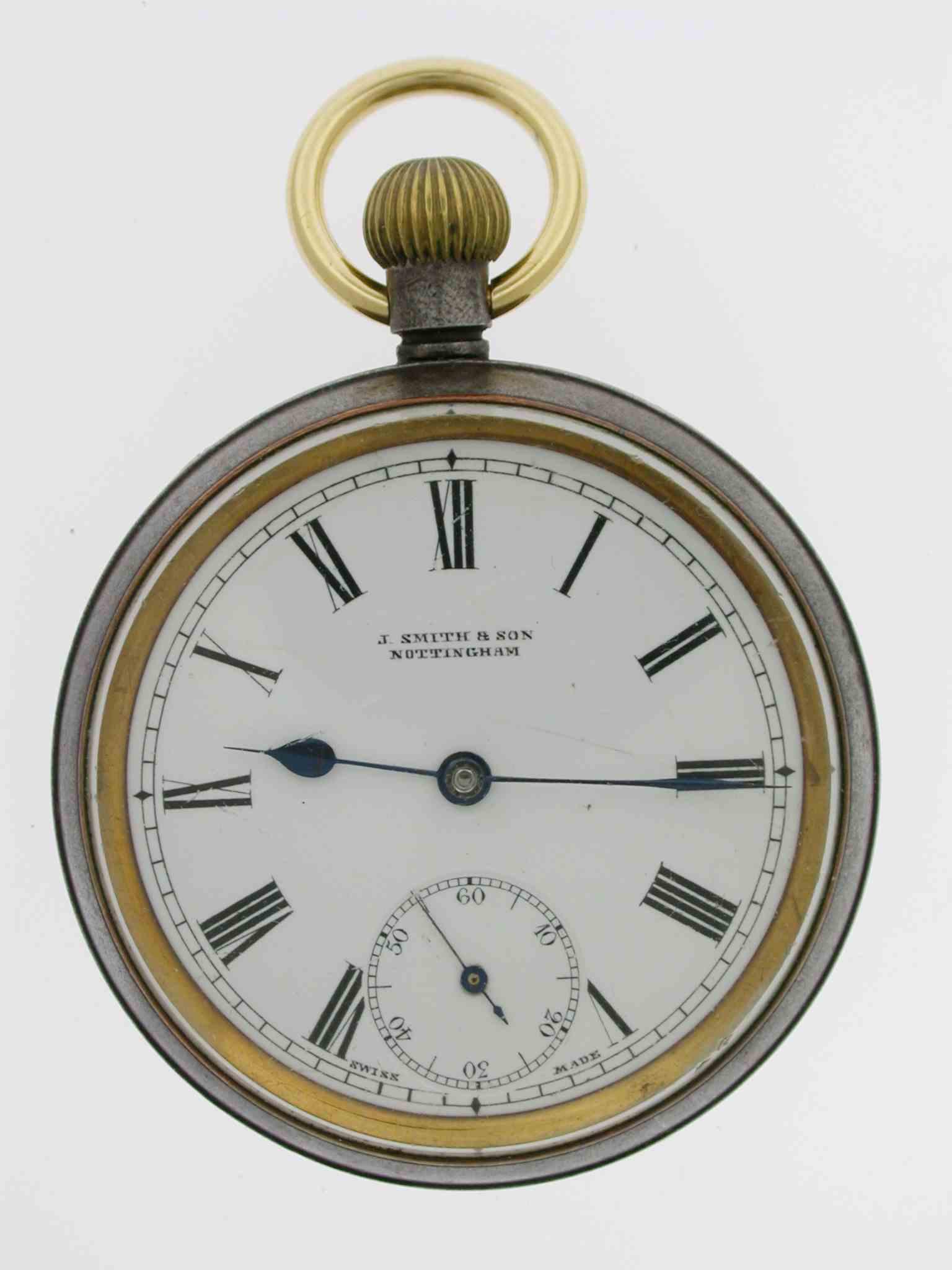 Omega Gunmetal Open Face Pocket Watch Swiss 1900 (1 of 5) Omega Gunmetal Open Face Pocket Watch Swiss 1900 (1 of 5)