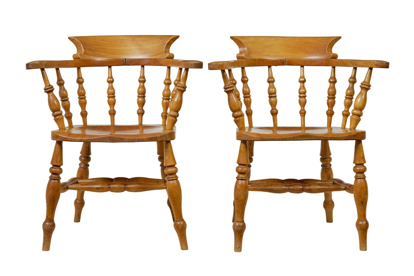 Pair of 19th Century Elm Elbow Chairs (1 of 8) Pair of 19th Century Elm Elbow Chairs (1 of 8)