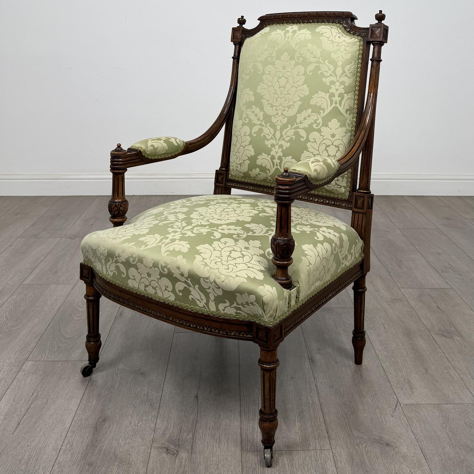 Antique 19th Century French Open Armchair In Walnut (1 of 13) Antique 19th Century French Open Armchair In Walnut (1 of 13)