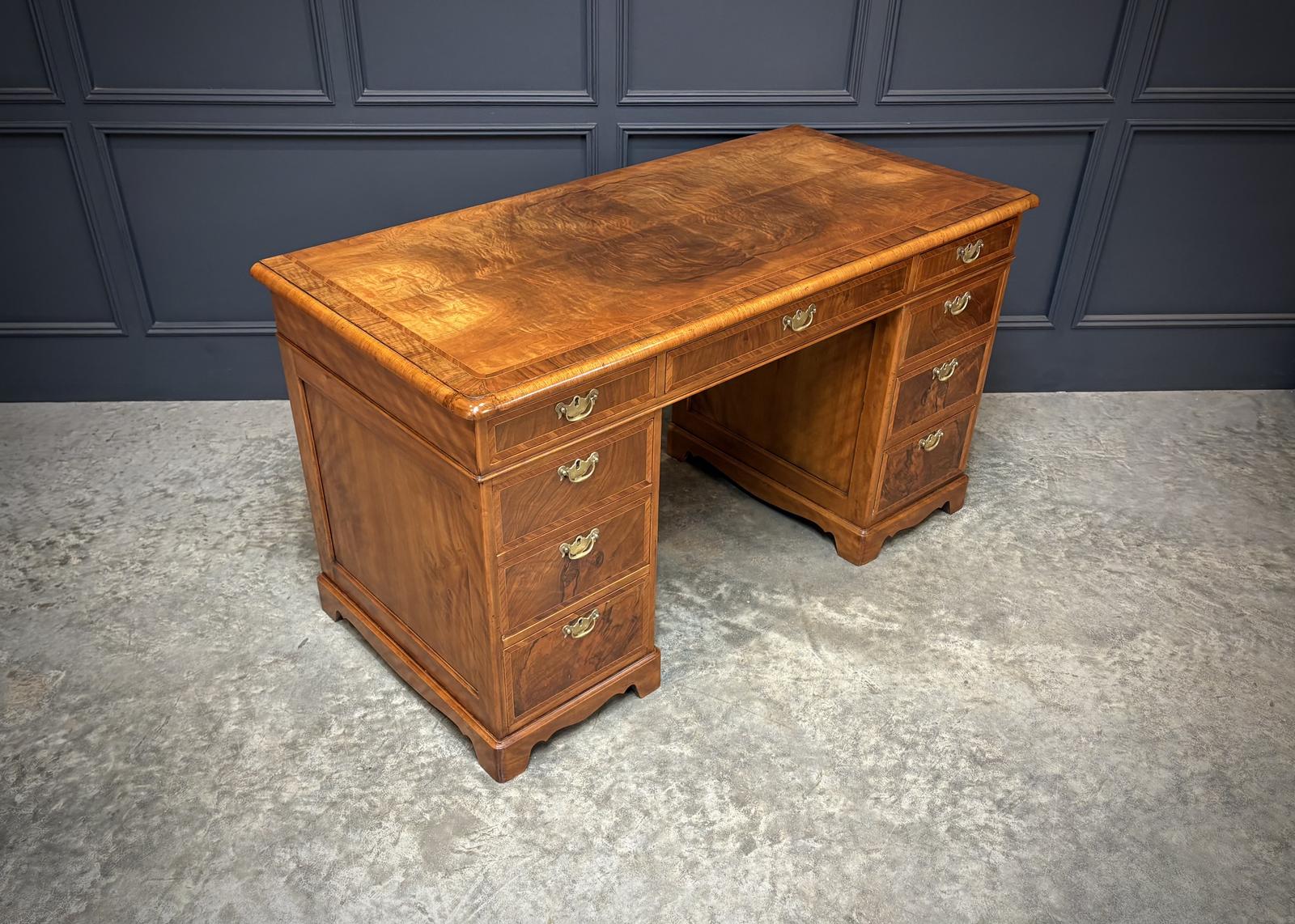 Inlaid Walnut Desk (1 of 13)