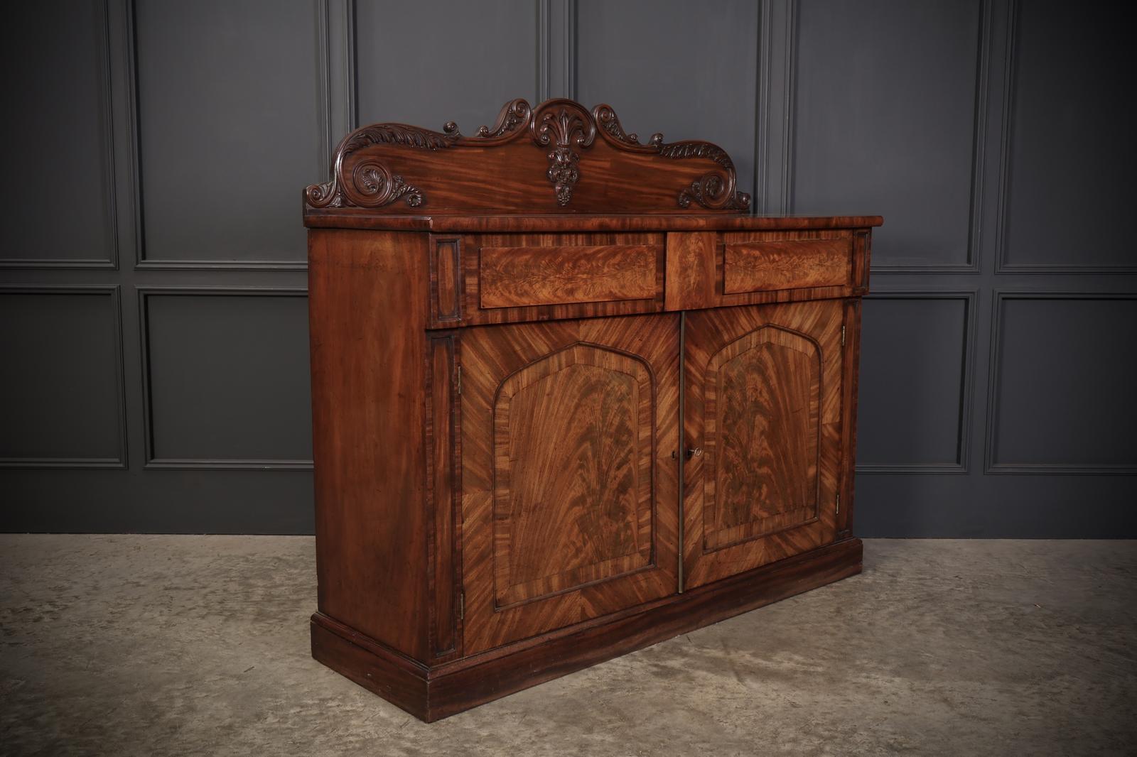Early Victorian Mahogany Side Cabinet (1 of 9)