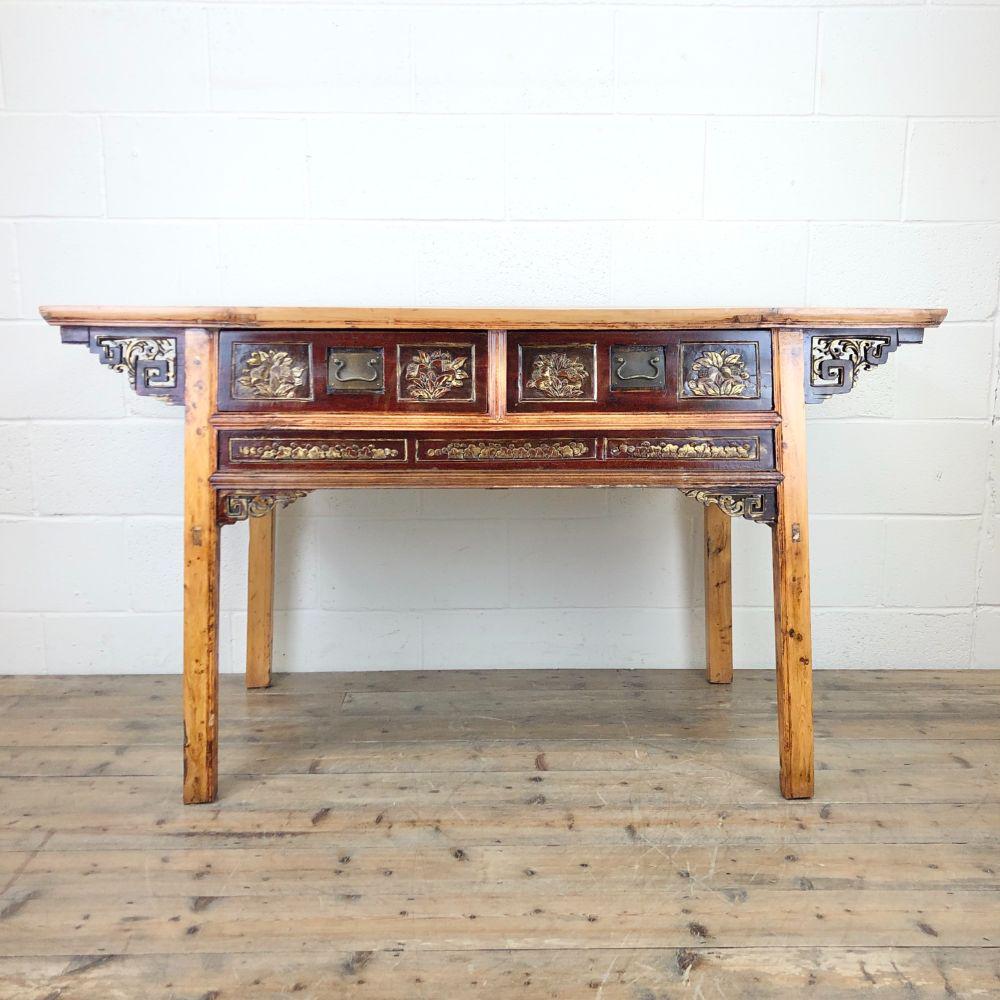 Antique Chinese Elm Sideboard (1 of 9) Antique Chinese Elm Sideboard (1 of 9)