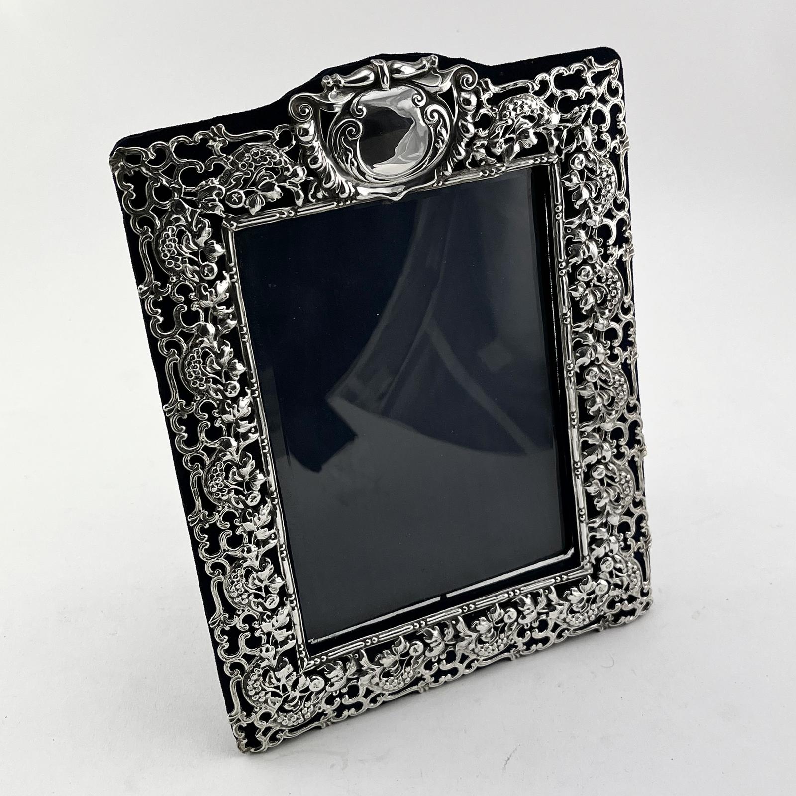 Large Sterling Silver Photo Frame with Bevelled Glass Window (1 of 7) Large Sterling Silver Photo Frame with Bevelled Glass Window (1 of 7)