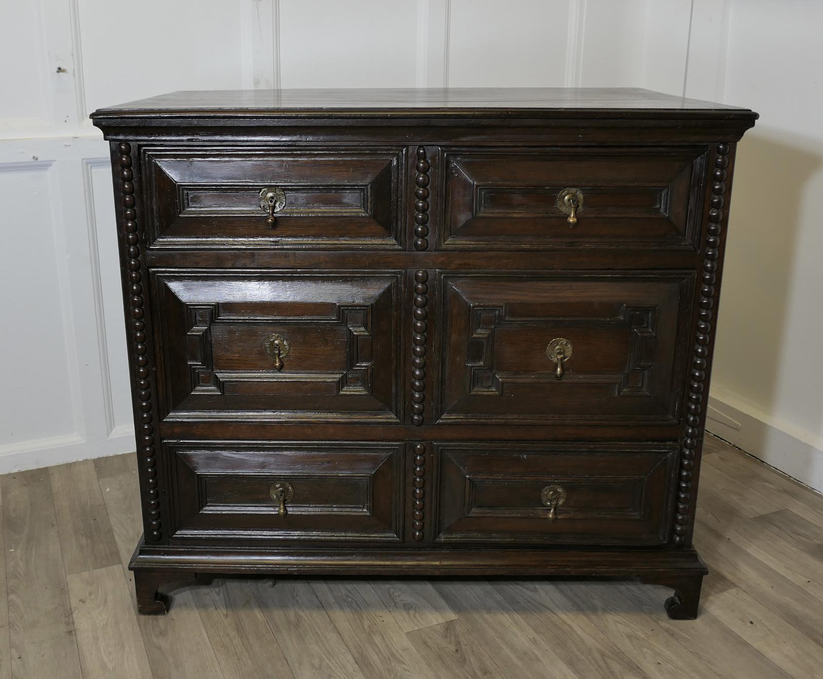 Small Georgian Dark Oak Chest of Drawers (1 of 8)