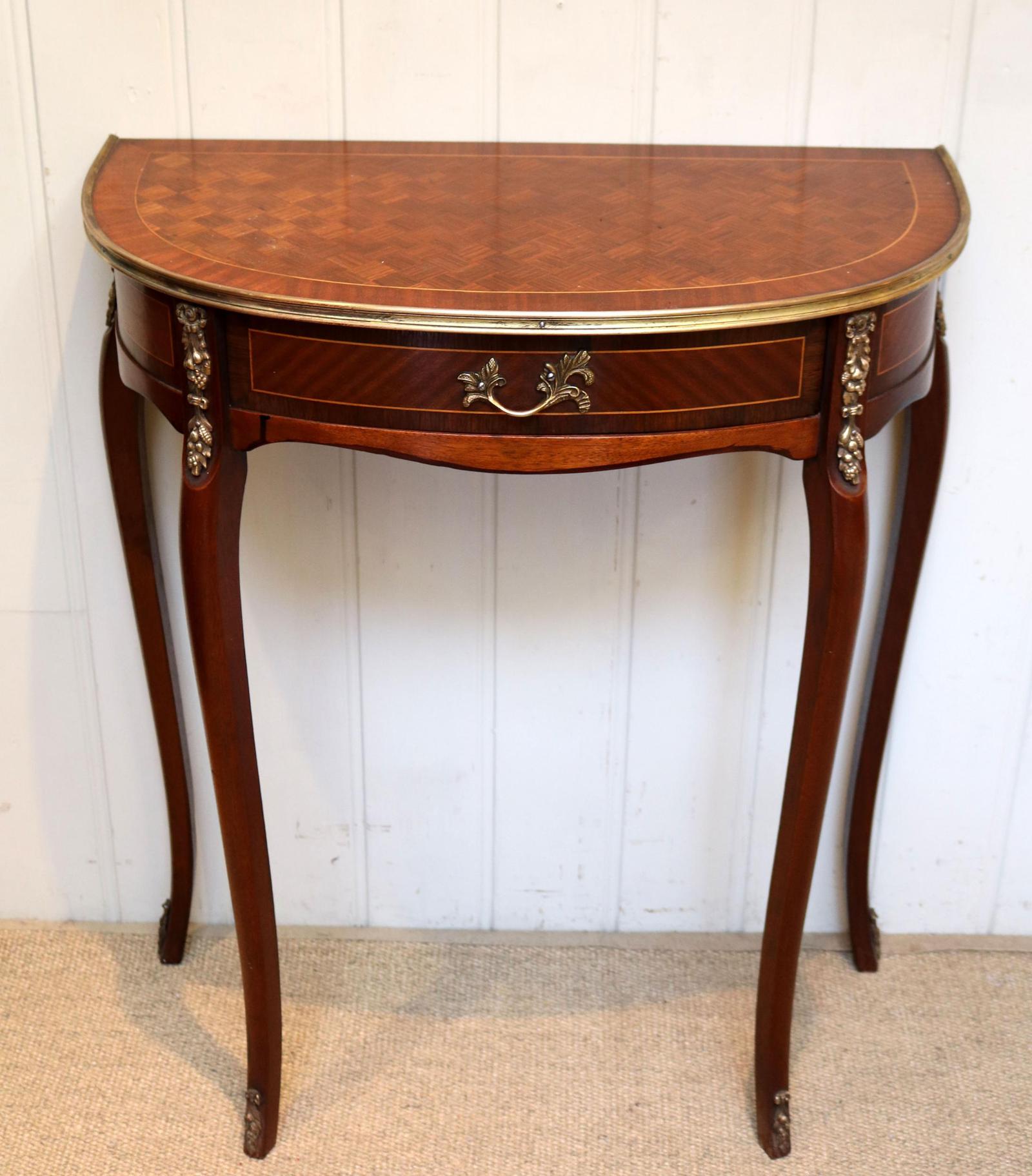 French Mahogany Demi Lune Table (1 of 10) French Mahogany Demi Lune Table (1 of 10)