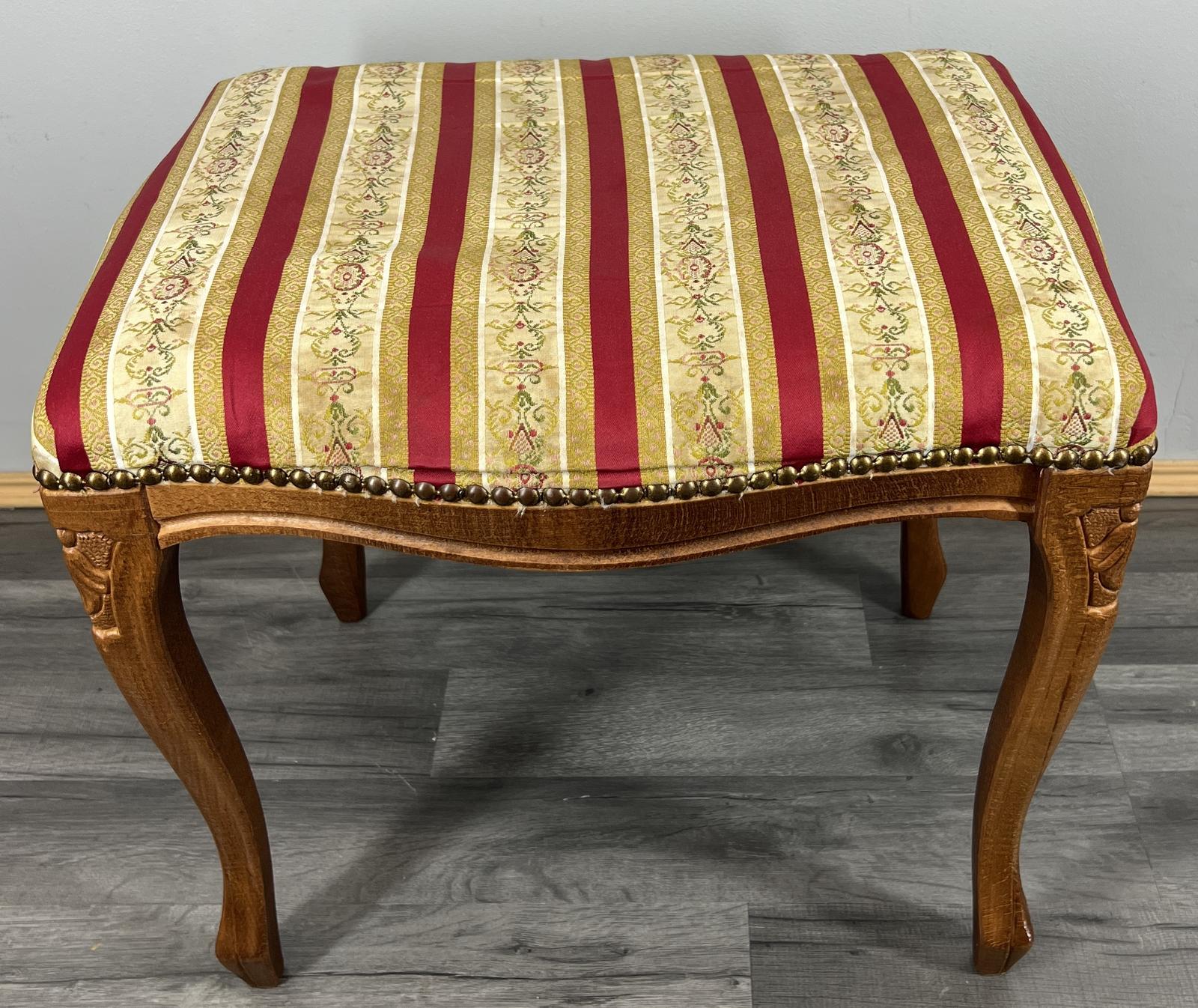 Footstool Vintage French Style Table Stool Upholstered Seat (1 of 10)