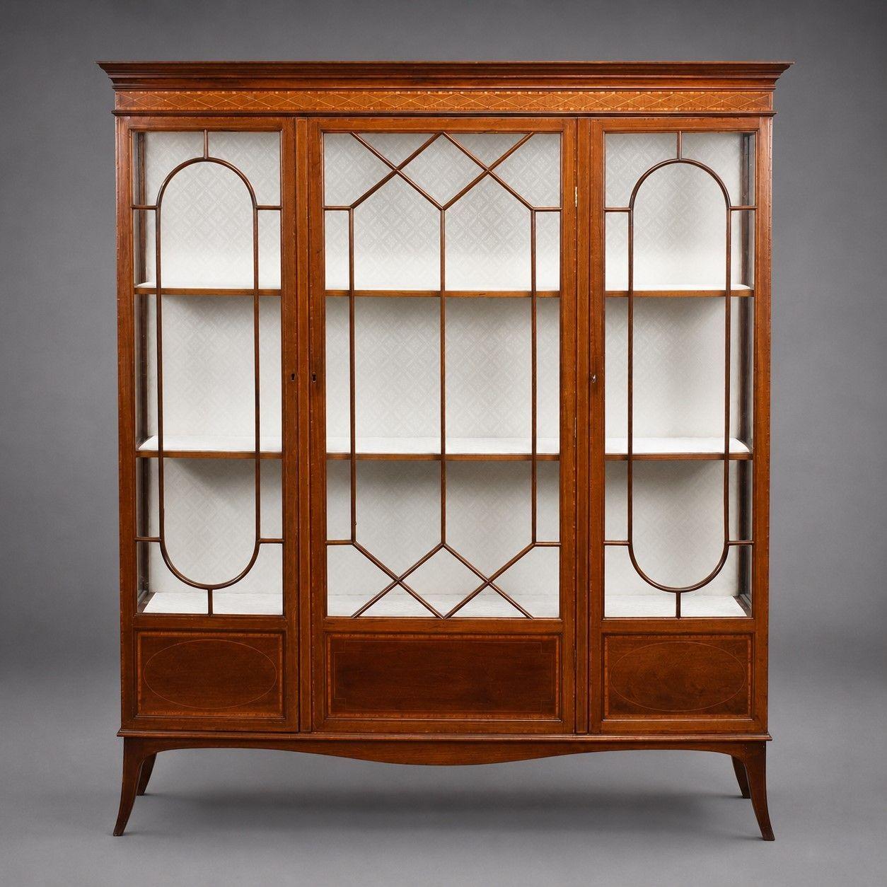Edwardian Mahogany Inlaid Display Cabinet (1 of 12) Edwardian Mahogany Inlaid Display Cabinet (1 of 12)