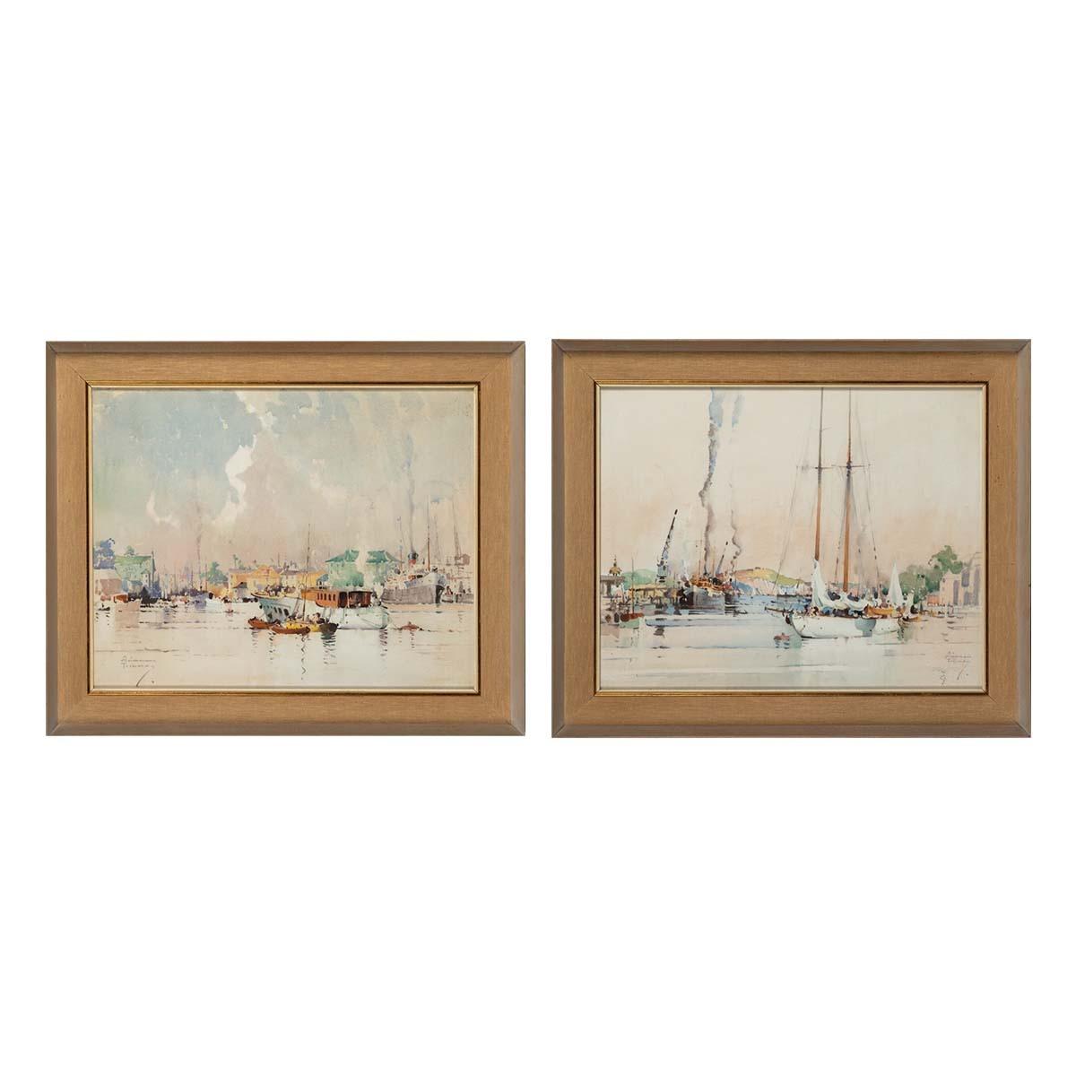 Pair of Watercolours by (Albert) Gordon Thomas R.S.W (1893-1970) (1 of 5) Pair of Watercolours by (Albert) Gordon Thomas R.S.W (1893-1970) (1 of 5)