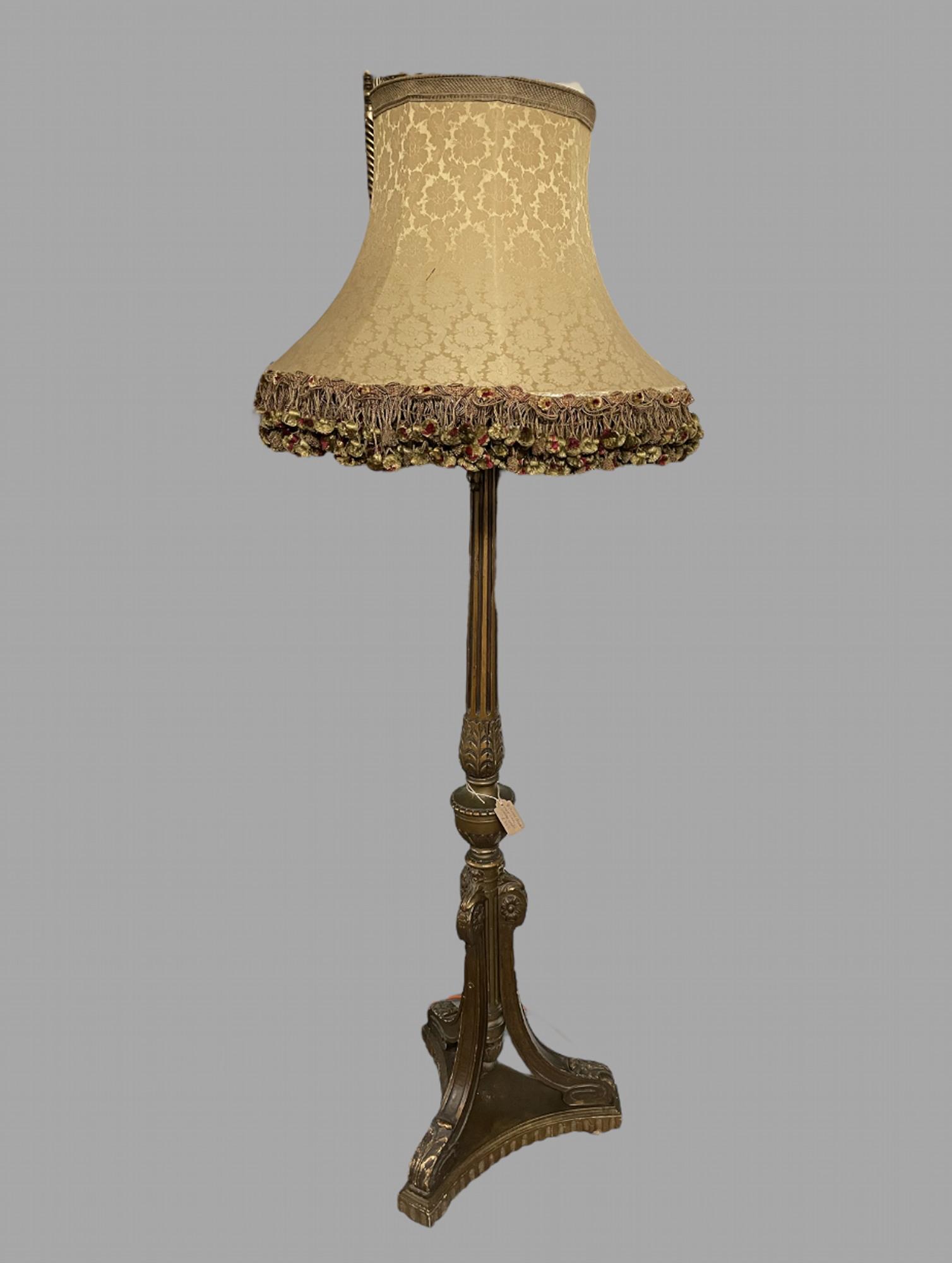 Carved Giltwood Lamp with/without Shade (1 of 5)