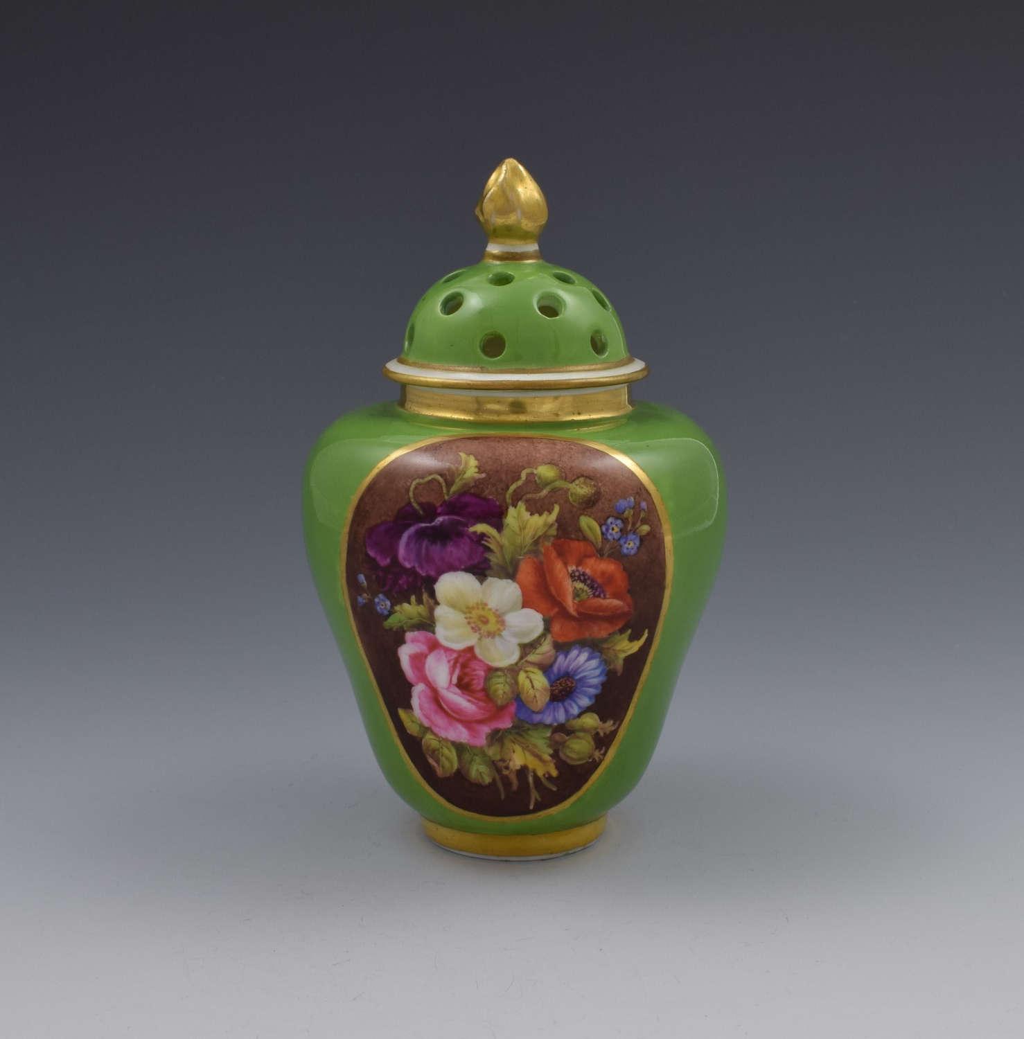 Fine Crown Derby King Street Porcelain Pot Pourri Vase & Cover (1 of 8) Fine Crown Derby King Street Porcelain Pot Pourri Vase & Cover (1 of 8)