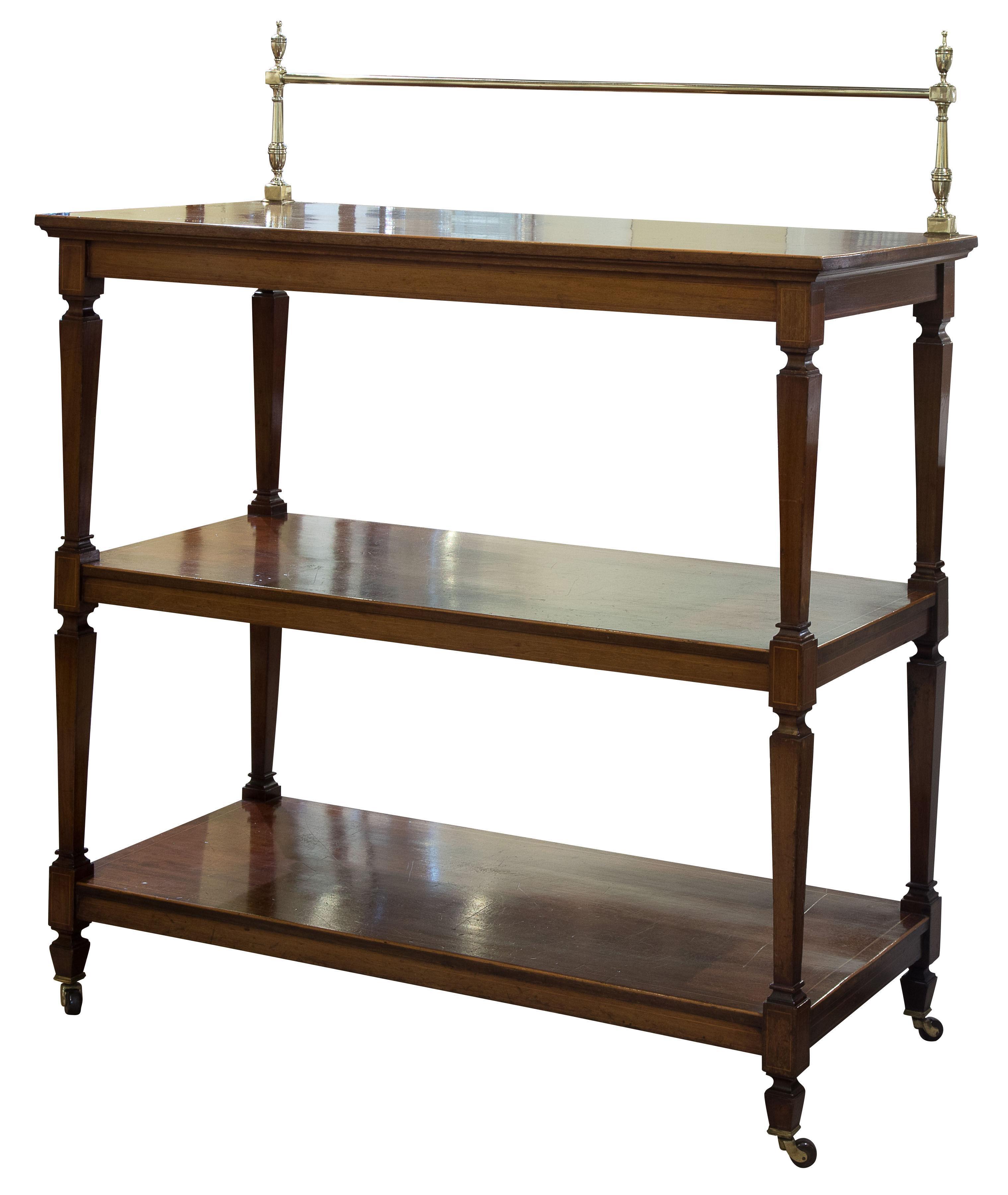 Late 19thC mahogany buffet with boxwood stringing c1900 (1 of 1)