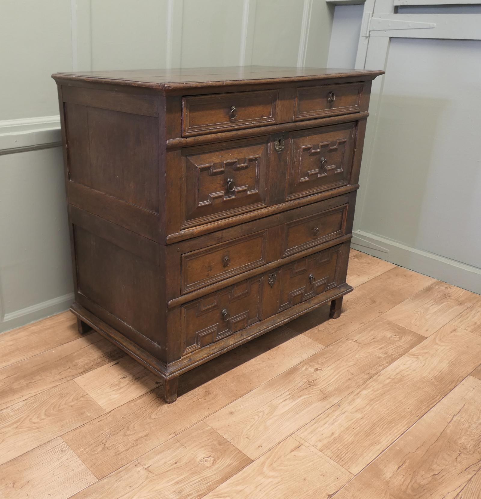 17th Century Oak Chest of Drawers or Garret Chest (1 of 6) 17th Century Oak Chest of Drawers or Garret Chest (1 of 6)