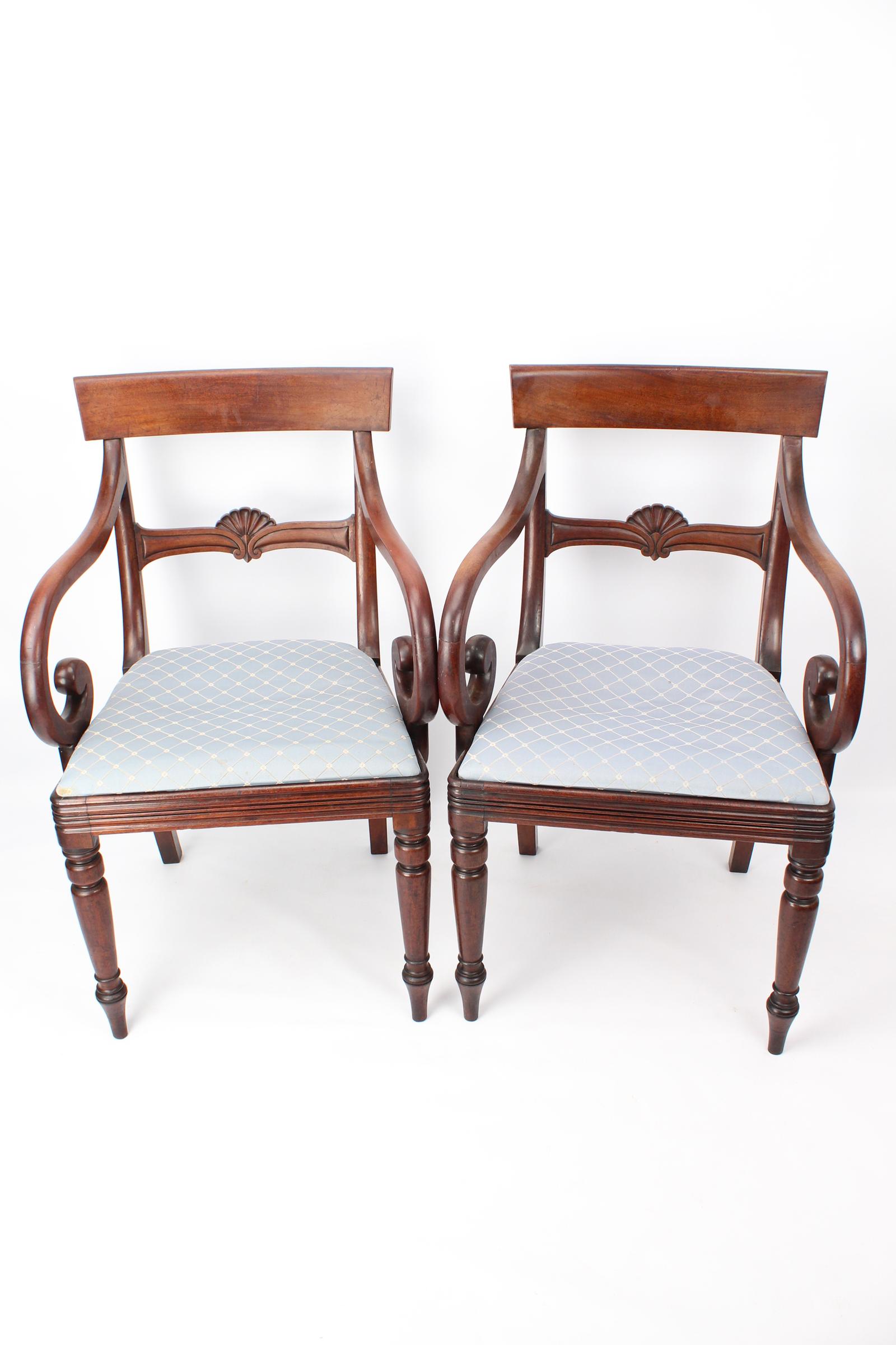 Pair of Victorian Mahogany Scroll Arm Carver Chairs (1 of 13) Pair of Victorian Mahogany Scroll Arm Carver Chairs (1 of 13)