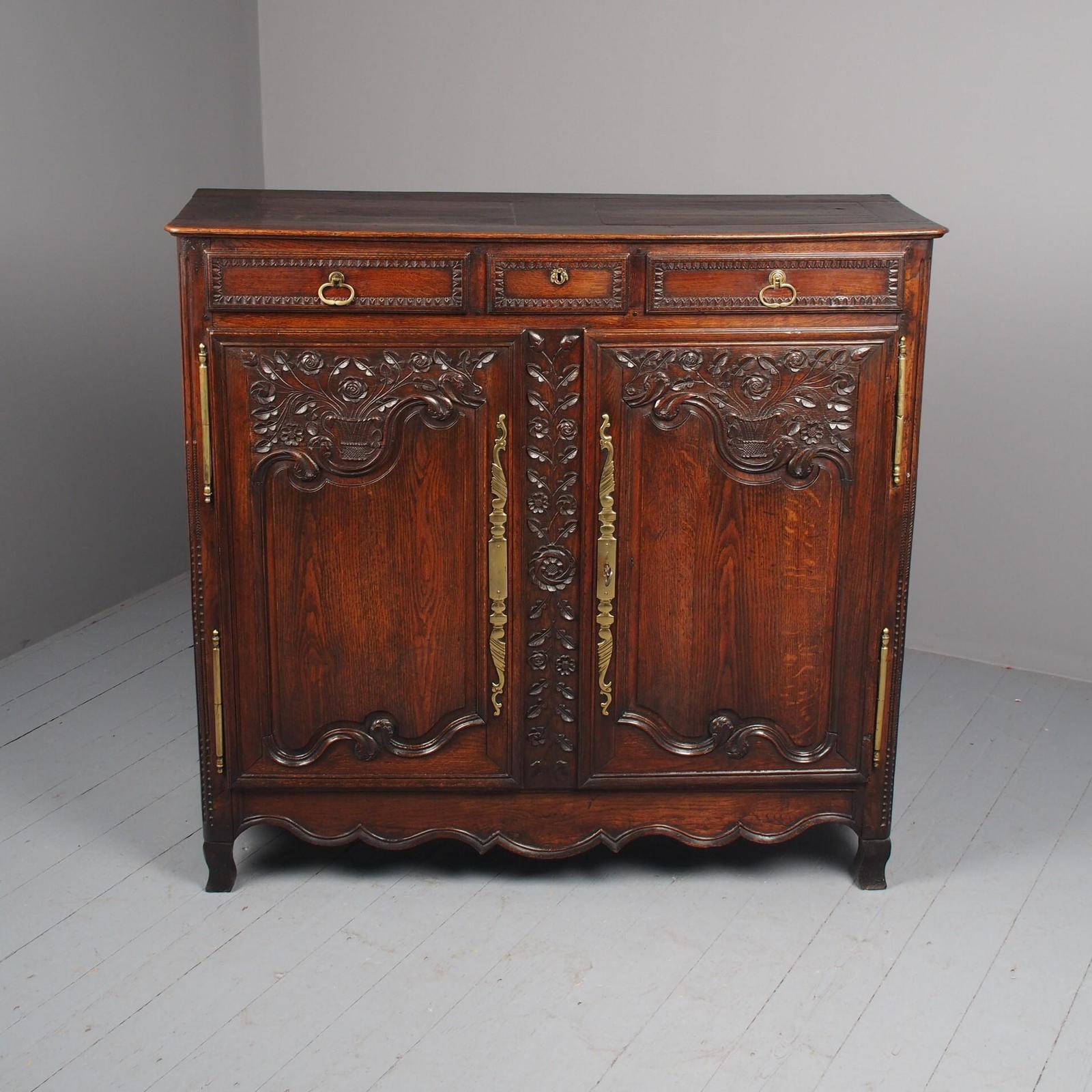 Antique Northern French Carved Oak Side Cabinet (1 of 15) Antique Northern French Carved Oak Side Cabinet (1 of 15)