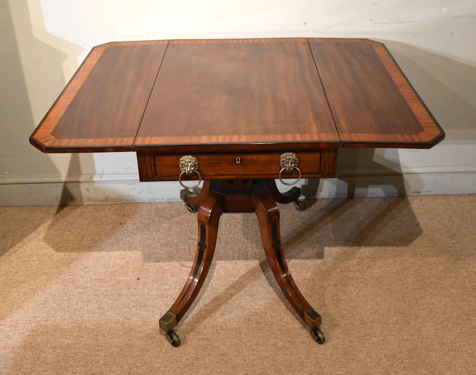 Regency Mahogany & Satinwood Pembroke Table (1 of 7)