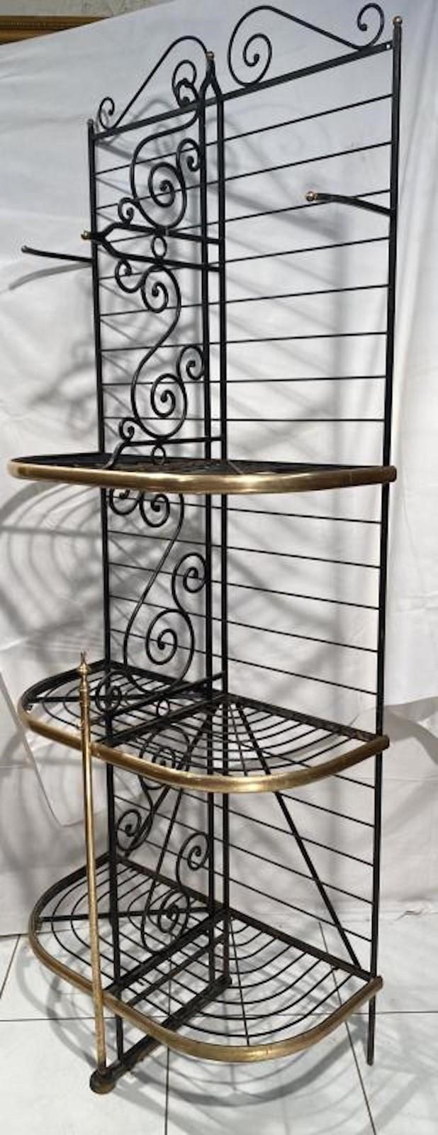 French Brass & Wrought Iron Bakers Rack From A Boulangerie (1 of 8)
