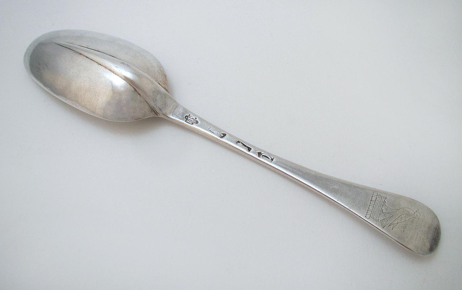George I Solid Britannia Silver Hanoverian Rattail Pattern Table Spoon, Henry Miller 1718, 72g (1 of 6) George I Solid Britannia Silver Hanoverian Rattail Pattern Table Spoon, Henry Miller 1718, 72g (1 of 6)