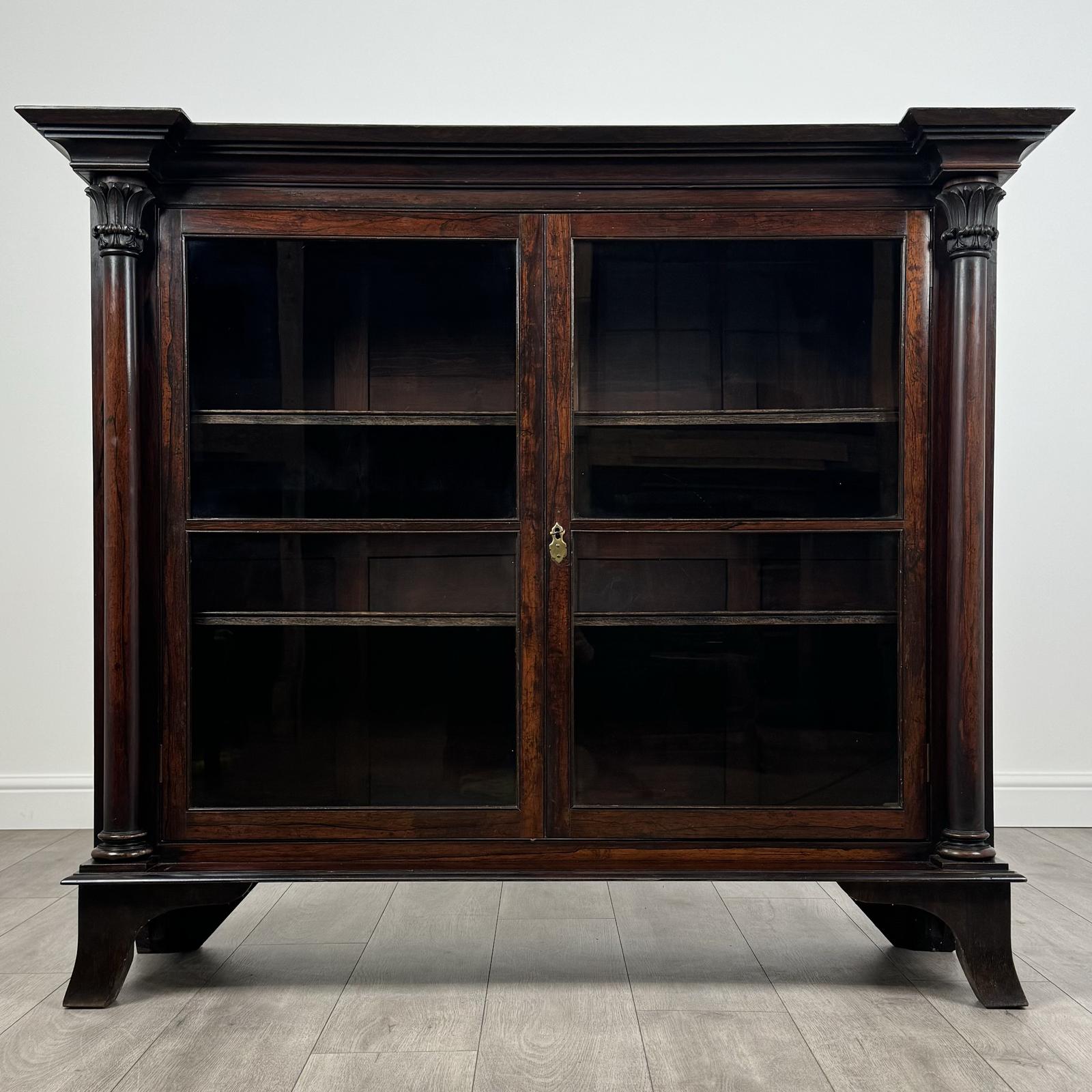 Antique 19th Century Display Cabinet in Rosewood (1 of 10)