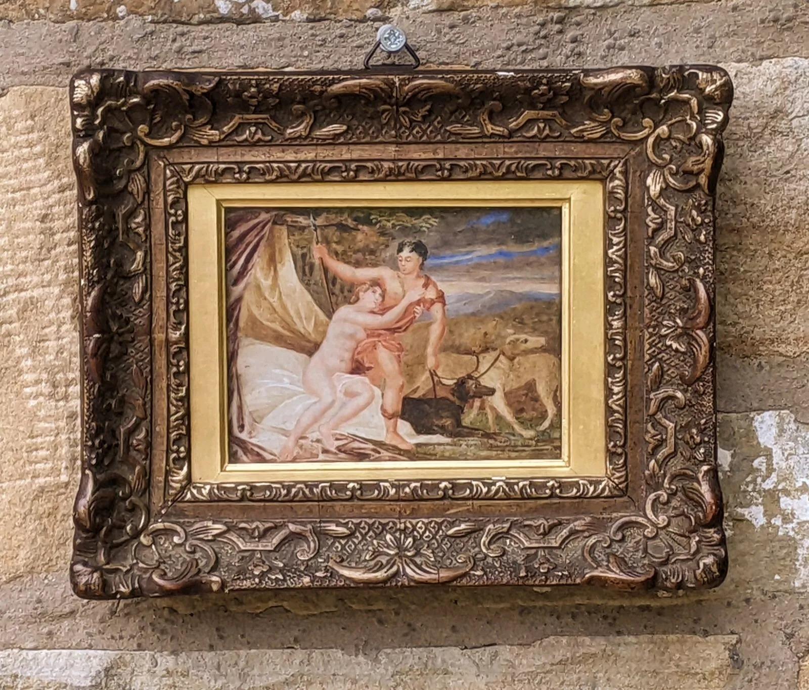 Antique Painting After Titian Venus & Adonis Gilt Frame (1 of 6)