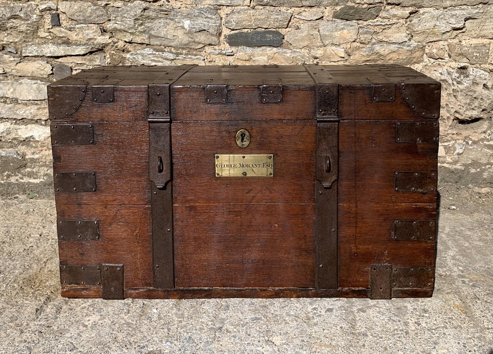 Georgian Oak Strapped Silver Chest (1 of 23) Georgian Oak Strapped Silver Chest (1 of 23)