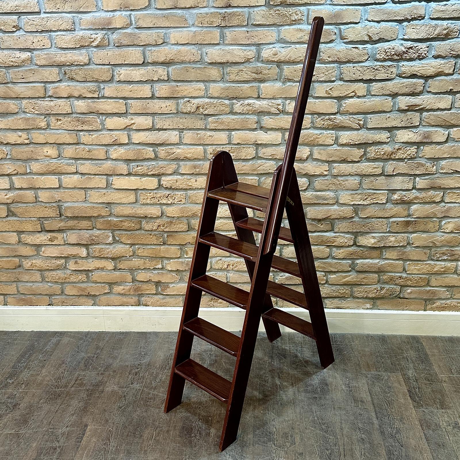 Antique Mahogany Library Steps (1 of 6) Antique Mahogany Library Steps (1 of 6)