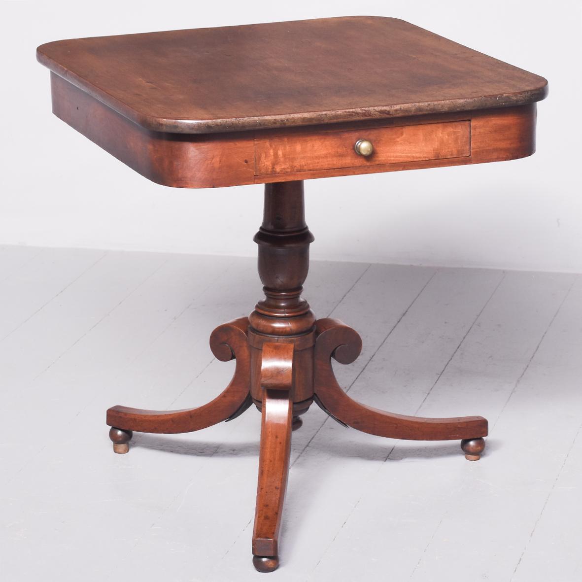 Neat Sized Scottish Mahogany Library Table (1 of 8)