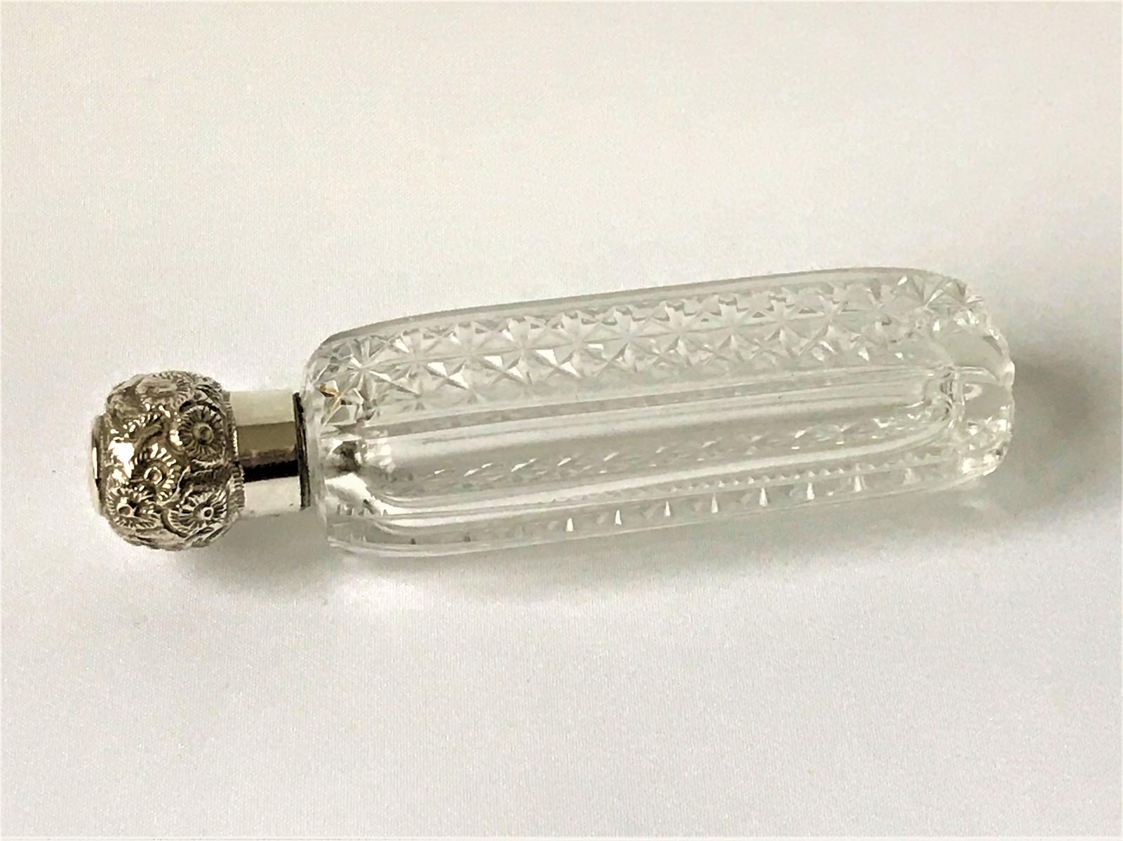 Charming Edwardian Silver Mounted Scent Bottle (1 of 7)