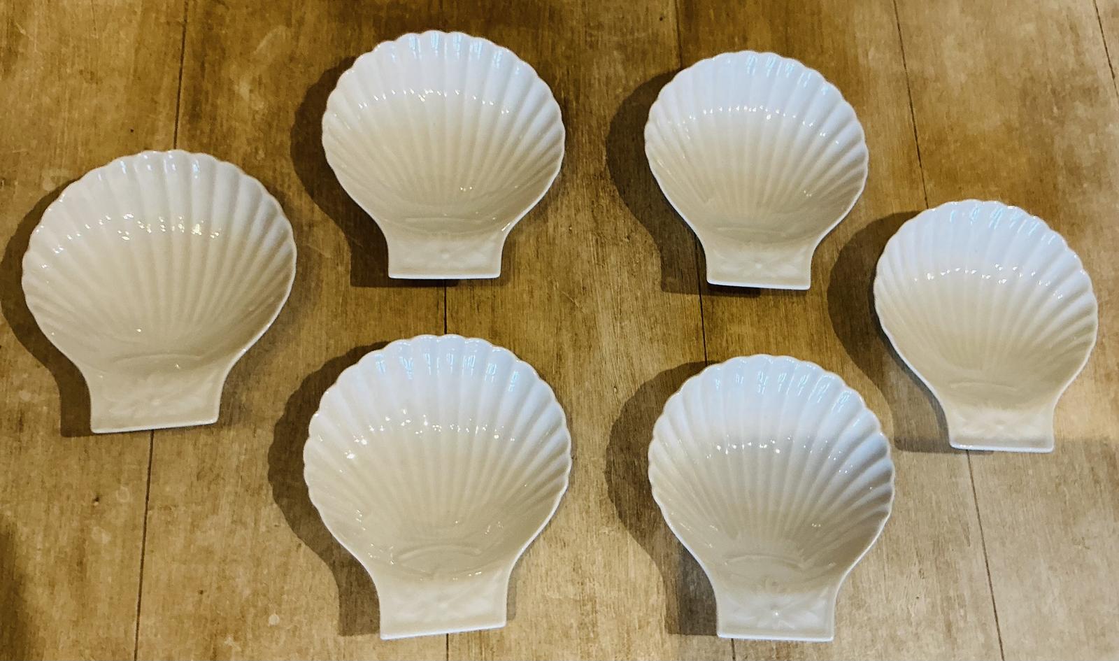 Vintage Apilco France Scallop Shell Dishes-set of Six (1 of 2) Vintage Apilco France Scallop Shell Dishes-set of Six (1 of 2)