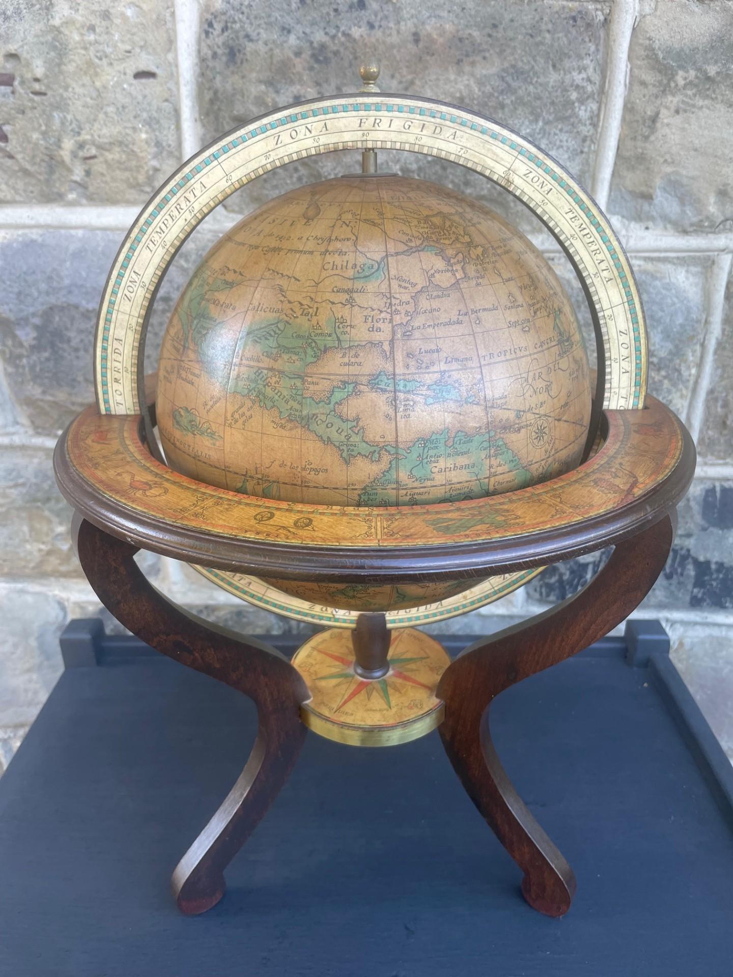 Vintage Walnut Terrestrial Library Globe On Stand (1 of 8) Vintage Walnut Terrestrial Library Globe On Stand (1 of 8)