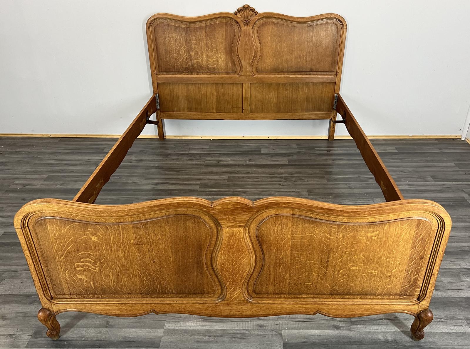 Vintage French Oak Double Bed (1 of 14) Vintage French Oak Double Bed (1 of 14)