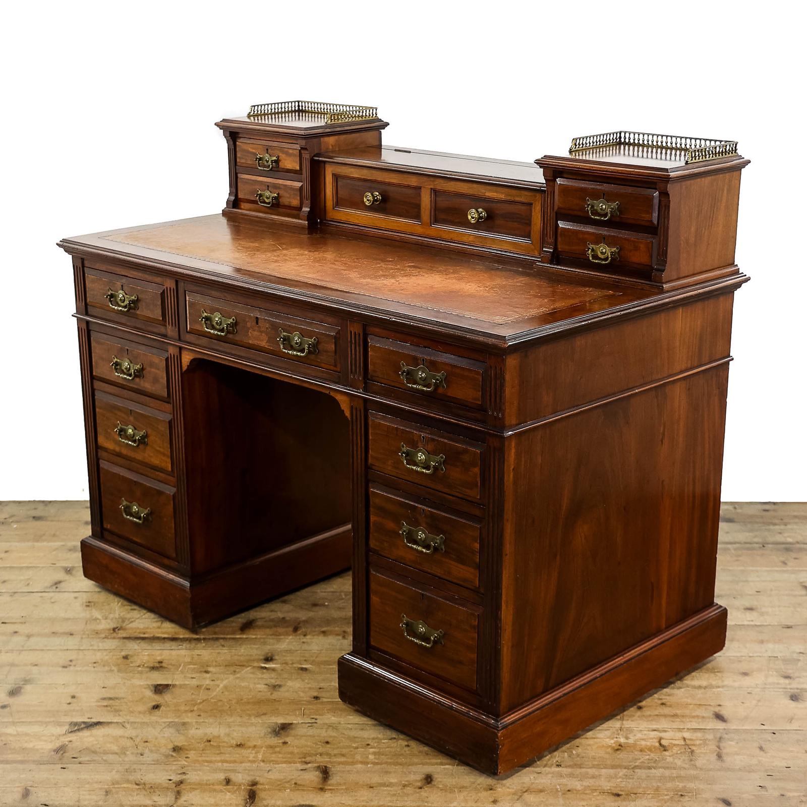 Antique 19th Century Mahogany Pedestal Desk (1 of 10) Antique 19th Century Mahogany Pedestal Desk (1 of 10)
