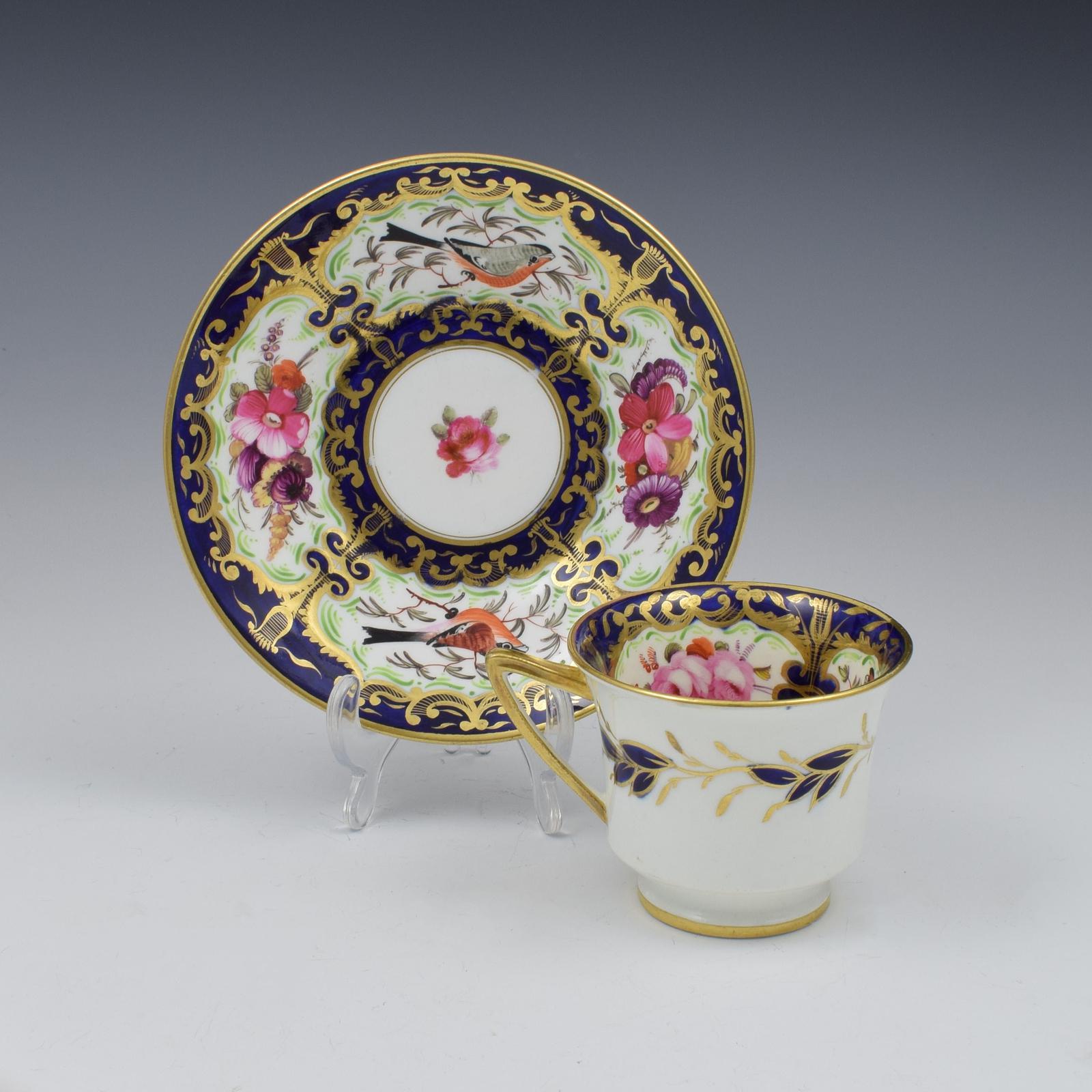 Coalport Porcelain Coffee Cup & Saucer Bird Pattern 759 c.1820 (1 of 13) Coalport Porcelain Coffee Cup & Saucer Bird Pattern 759 c.1820 (1 of 13)