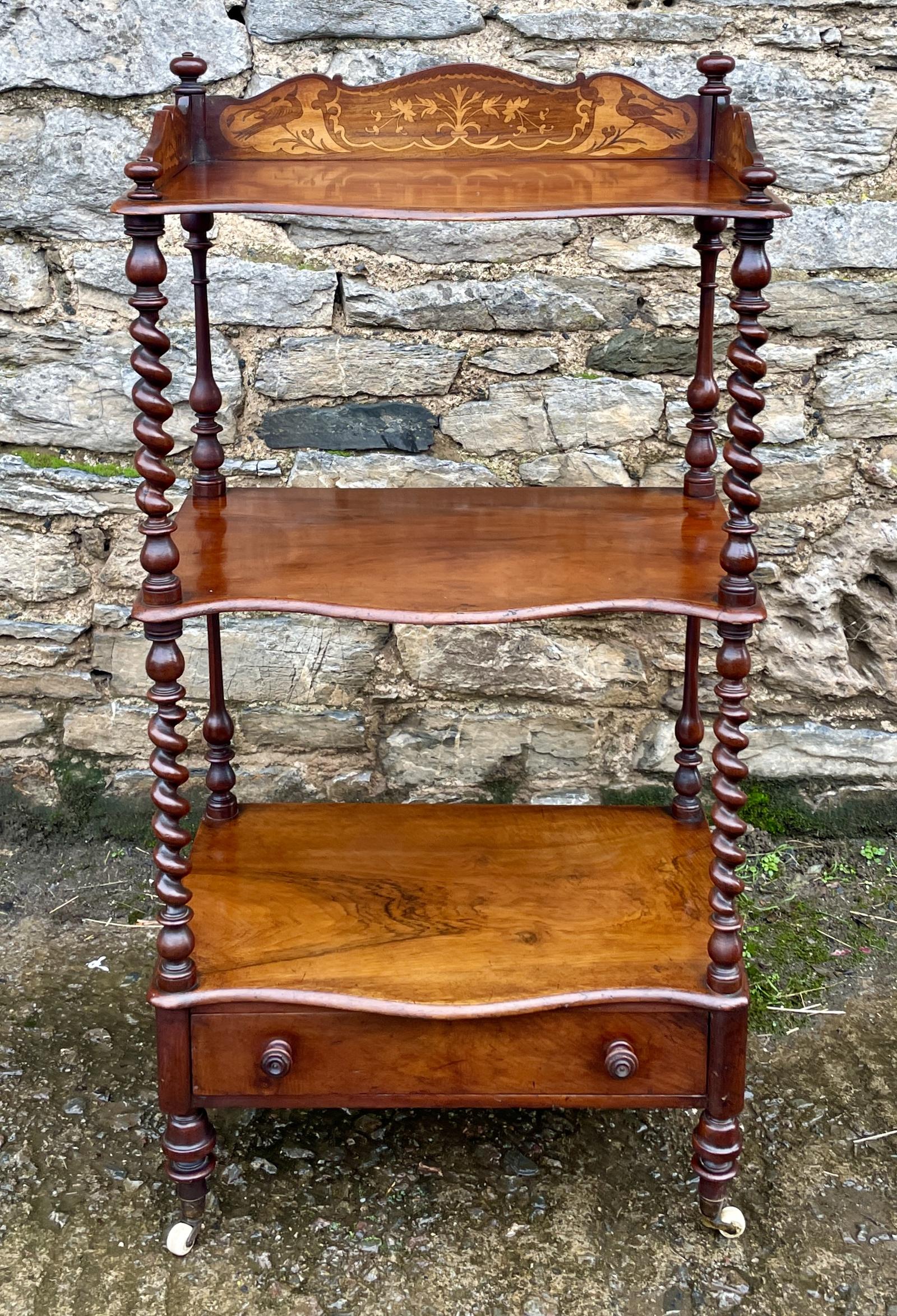 Victorian Walnut Inlaid Whatnot (1 of 18) Victorian Walnut Inlaid Whatnot (1 of 18)