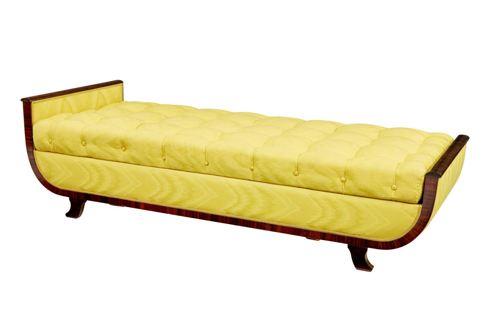 Scandinavian Art Deco Birch & Kingwood Chaise (1 of 9)