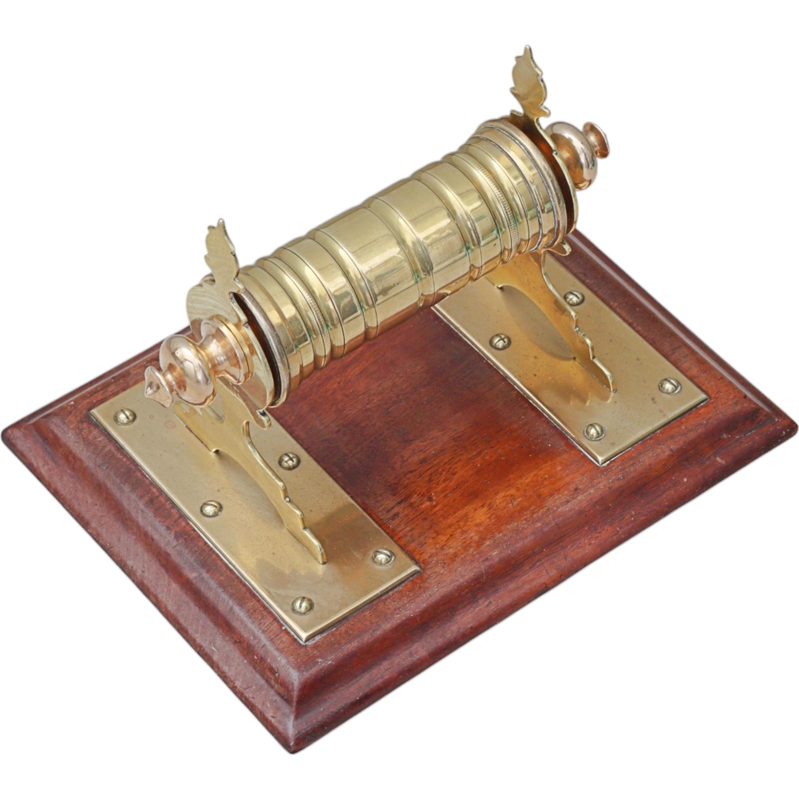 Victorian Brass and Mahogany Coin Box (1 of 5)