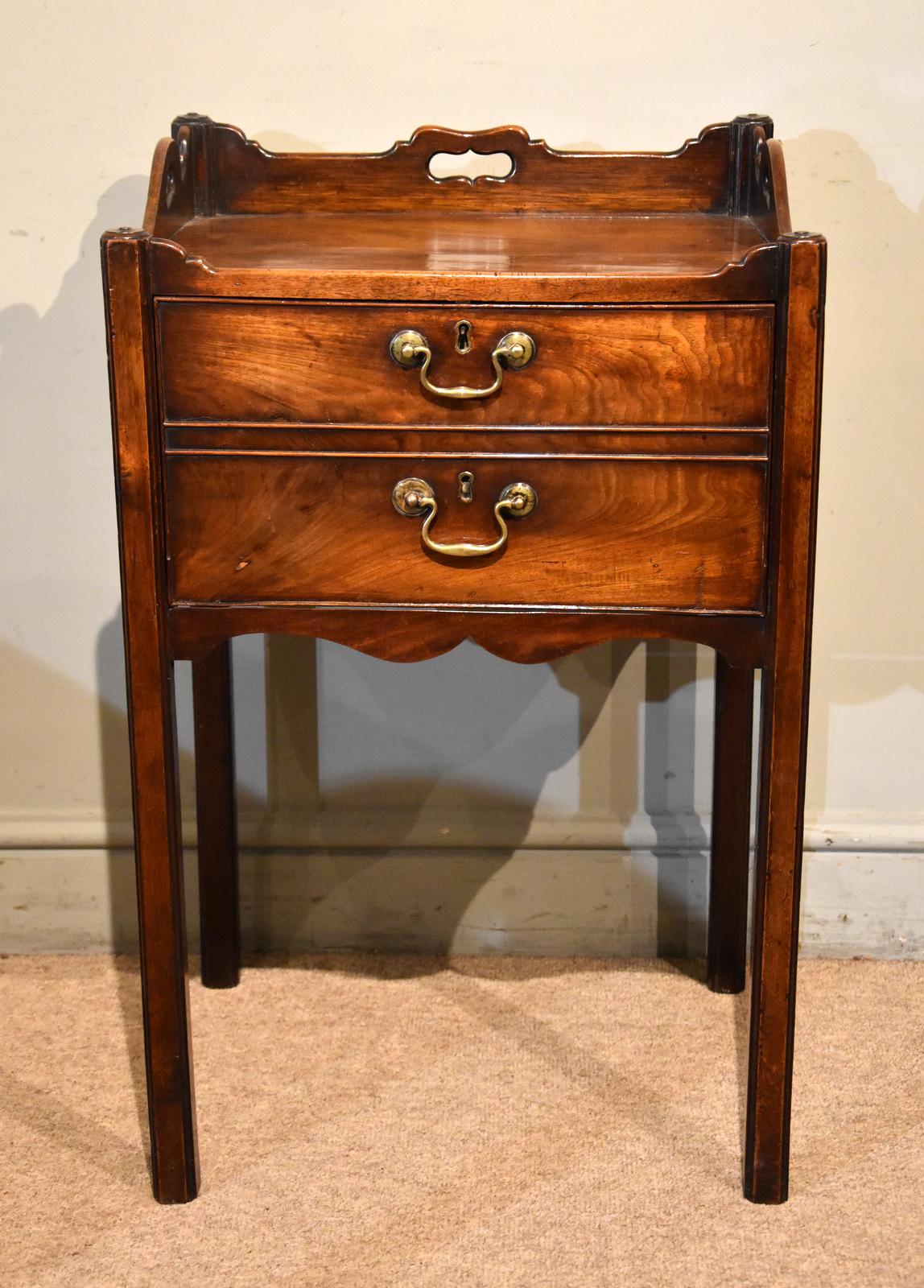 George III Mahogany Bedside Table / Commode (1 of 8)