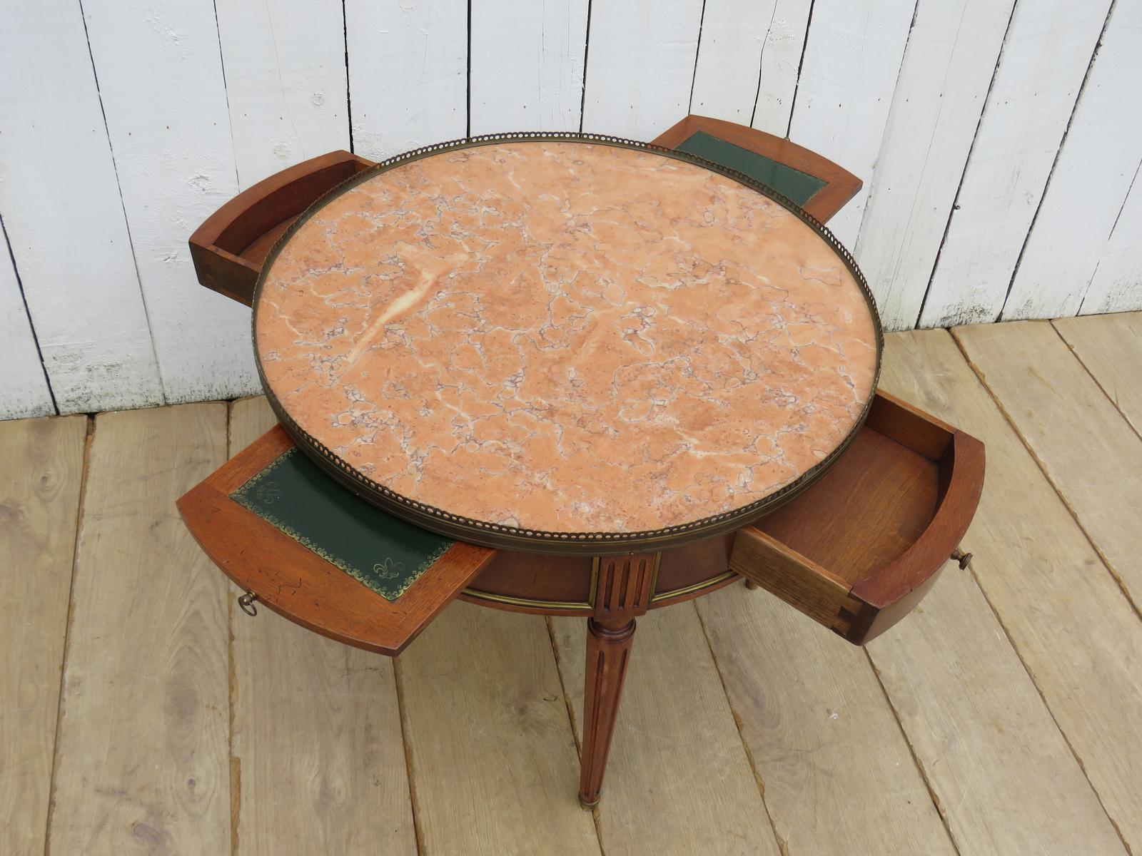 French Marble Top & Mahogany Card Table (1 of 8) French Marble Top & Mahogany Card Table (1 of 8)