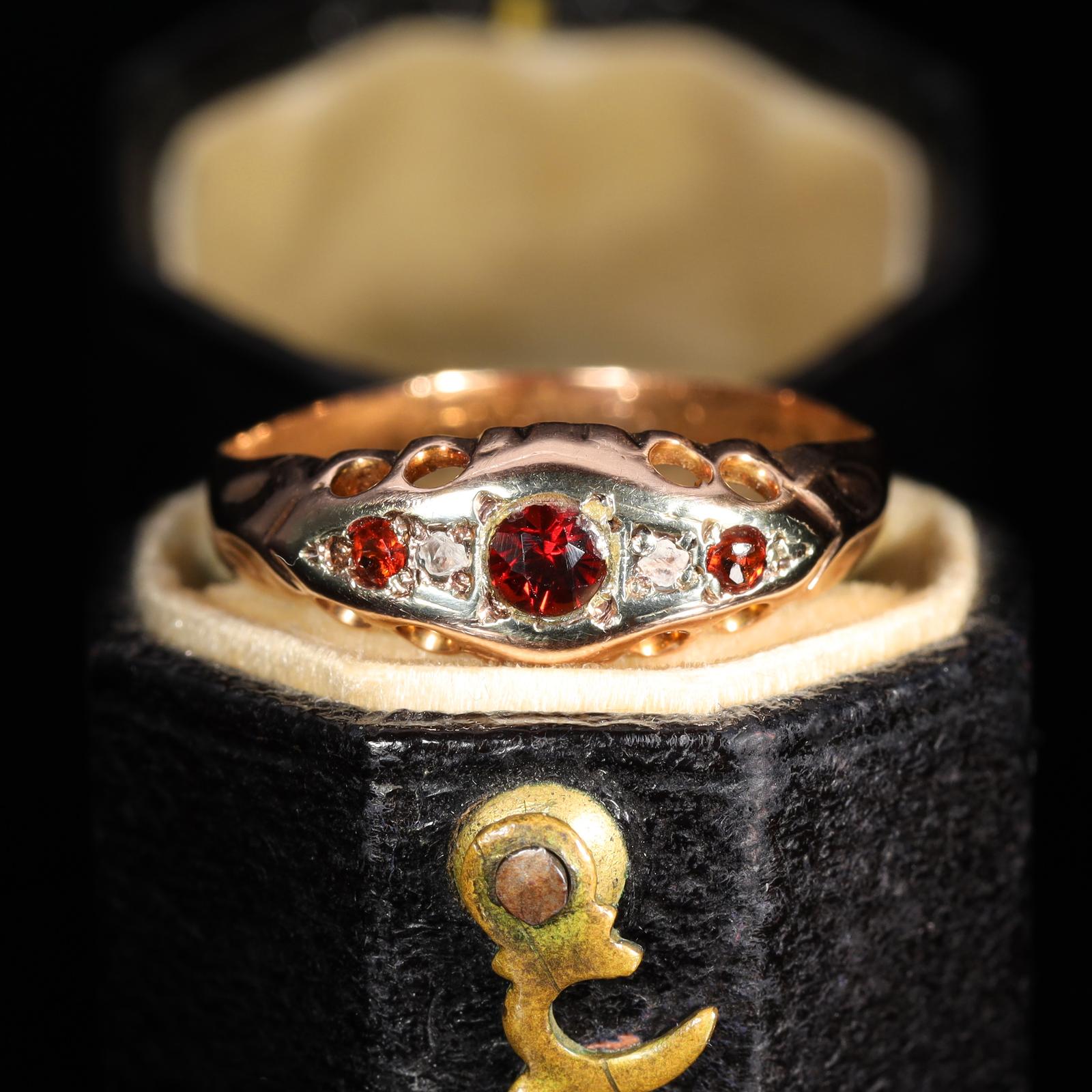 The Vintage 1929 Garnet & Diamond Ring (1 of 9)