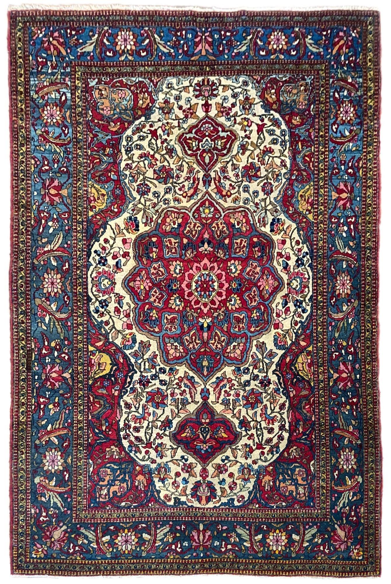 Antique Isfahan Rug 2.02mx 1.36m (1 of 16)